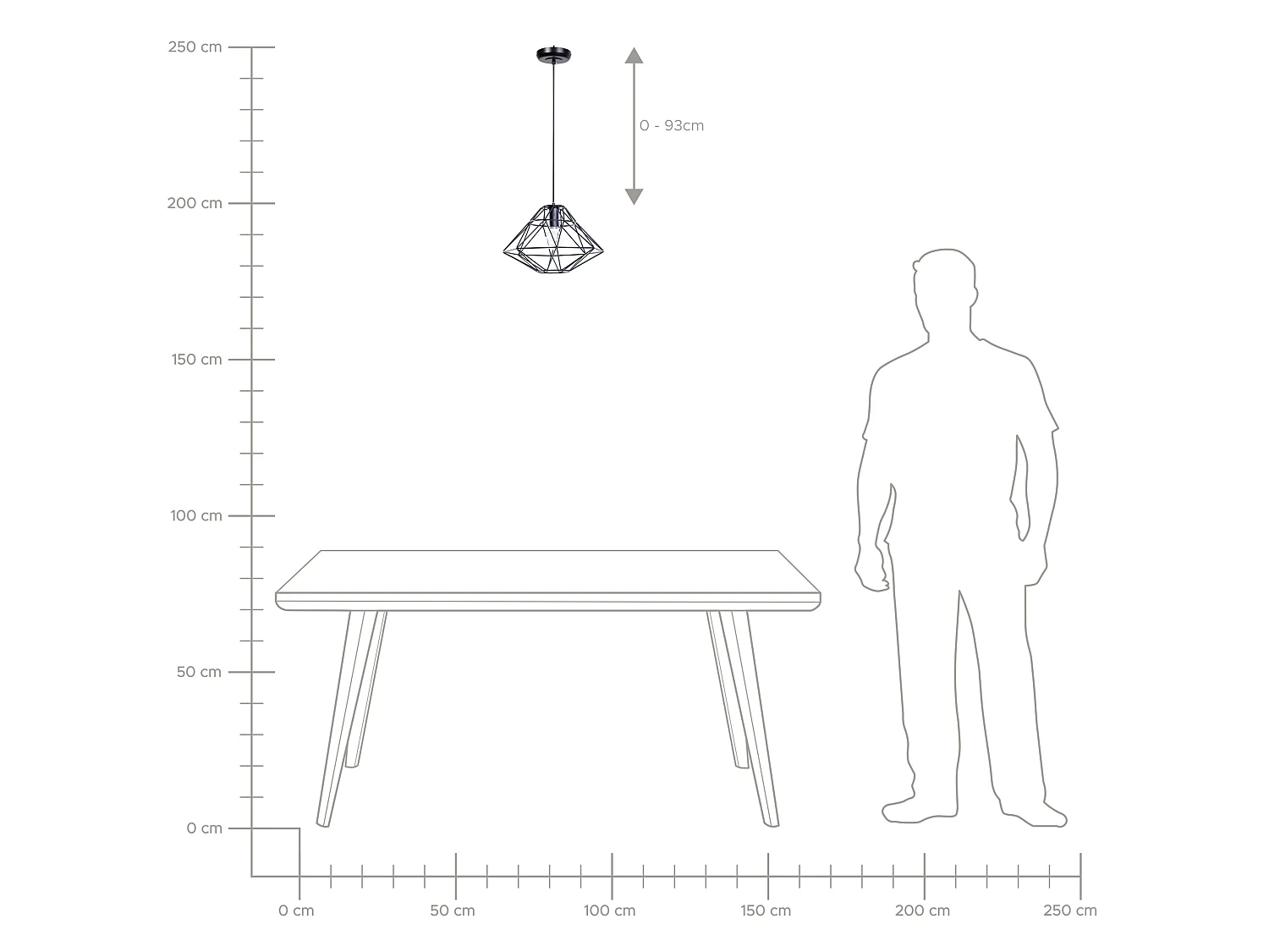 Lampe suspension GUAM Métal Noir