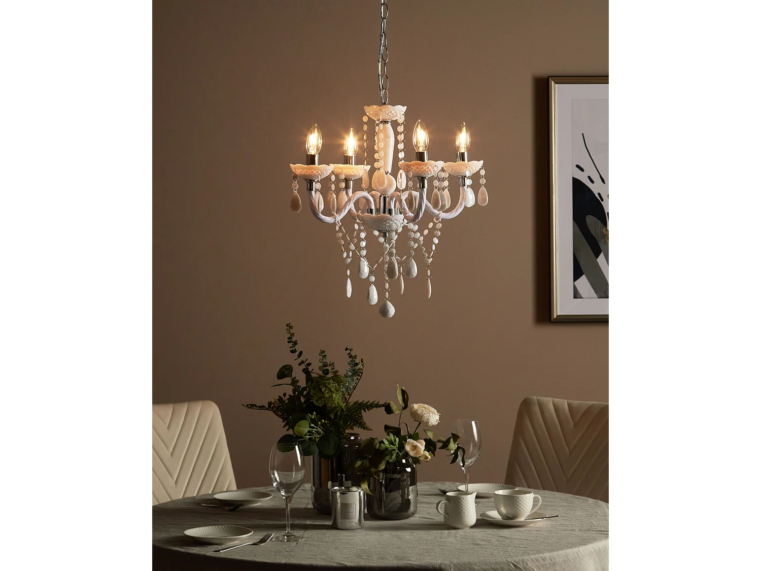 Kroonluchter KALANG Wit