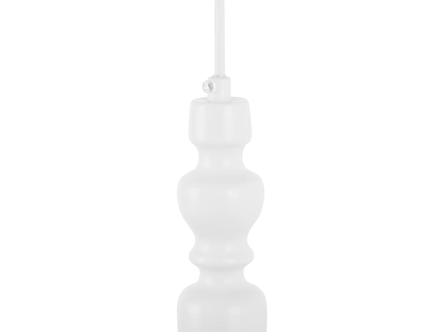 Elegante Pendelleuchte geschwungene Form Metall weiß Driva