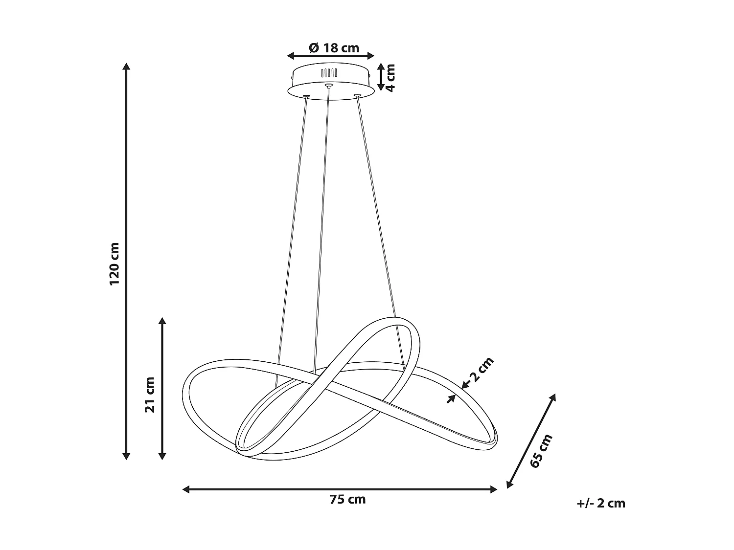 Lampadario a LED TUMEN Metallo Oro