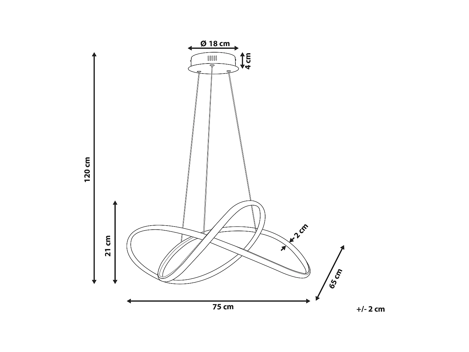 Lampadario a LED TUMEN Metallo Oro