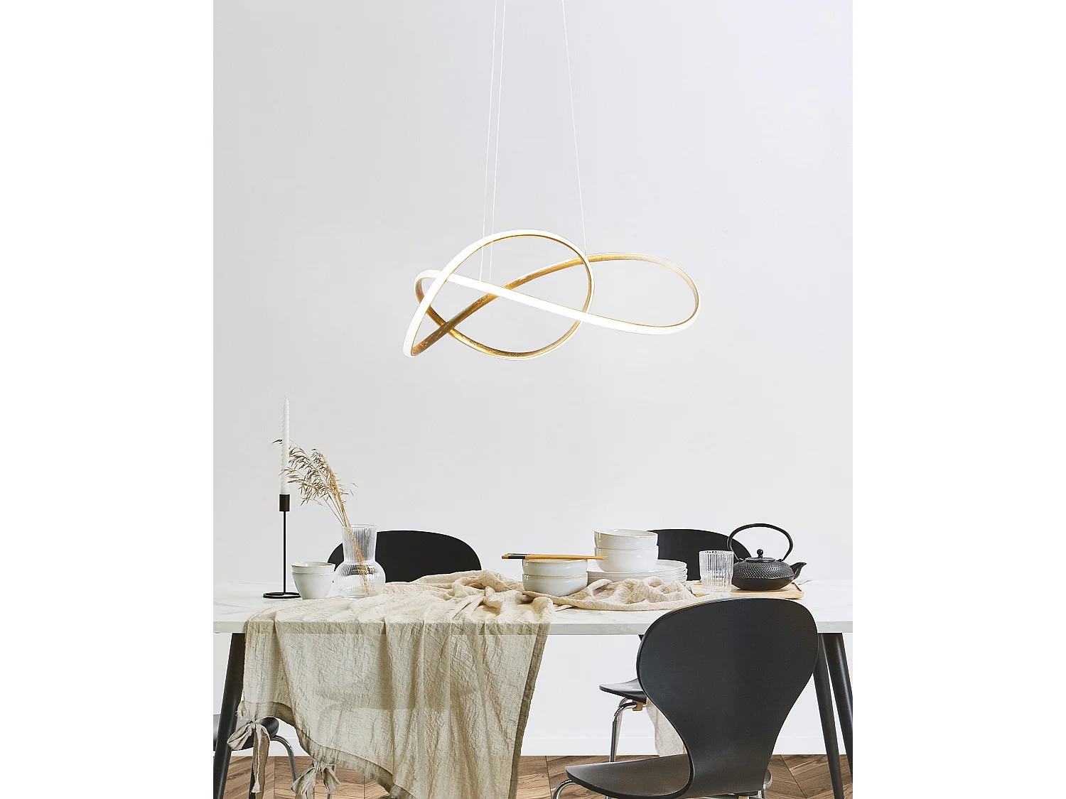 Lampe LED suspendue TUMEN Métal Doré