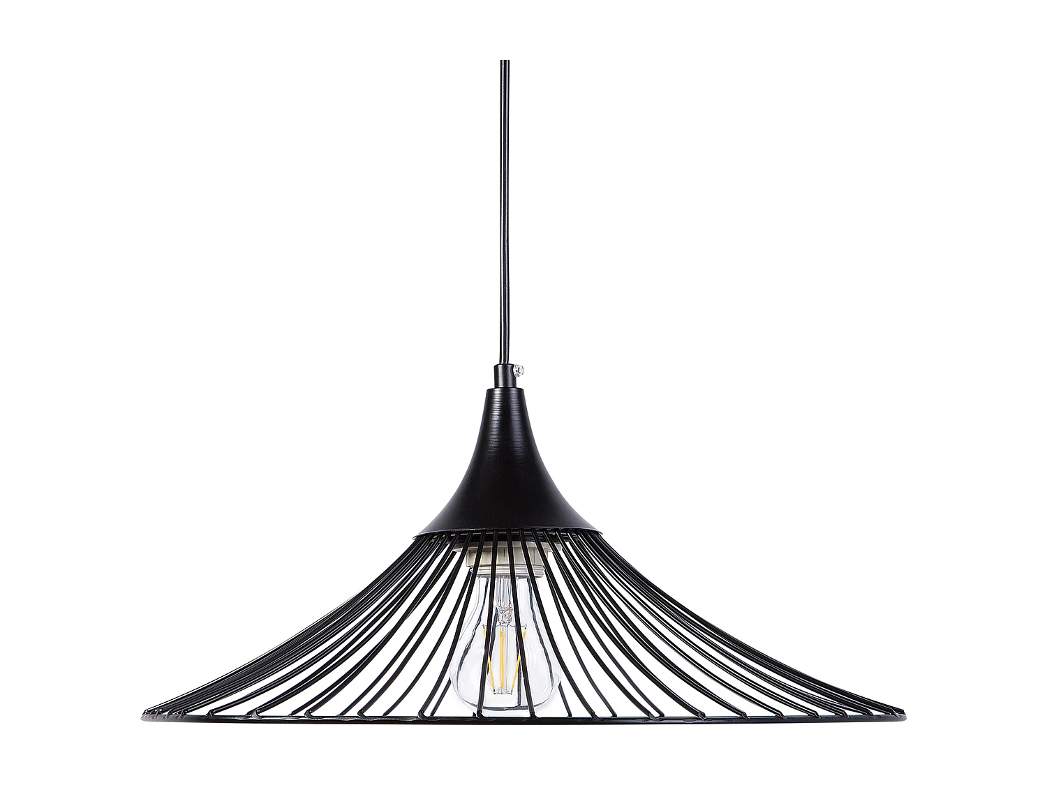 Industrielle Pendelleuchte Metallgeflecht schwarz Giona