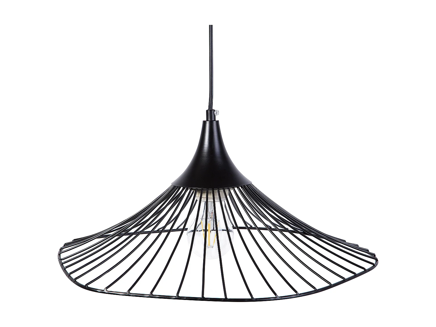 Industrielle Pendelleuchte Metallgeflecht schwarz Giona