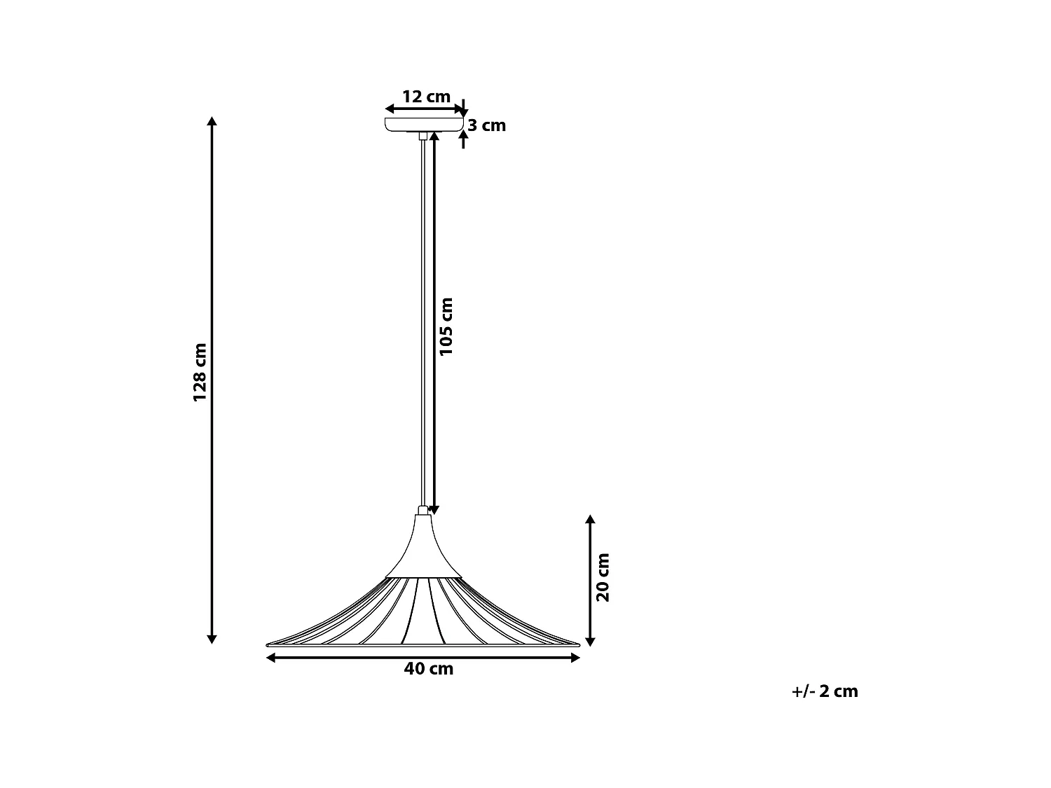 Lampe suspension GIONA Métal Noir