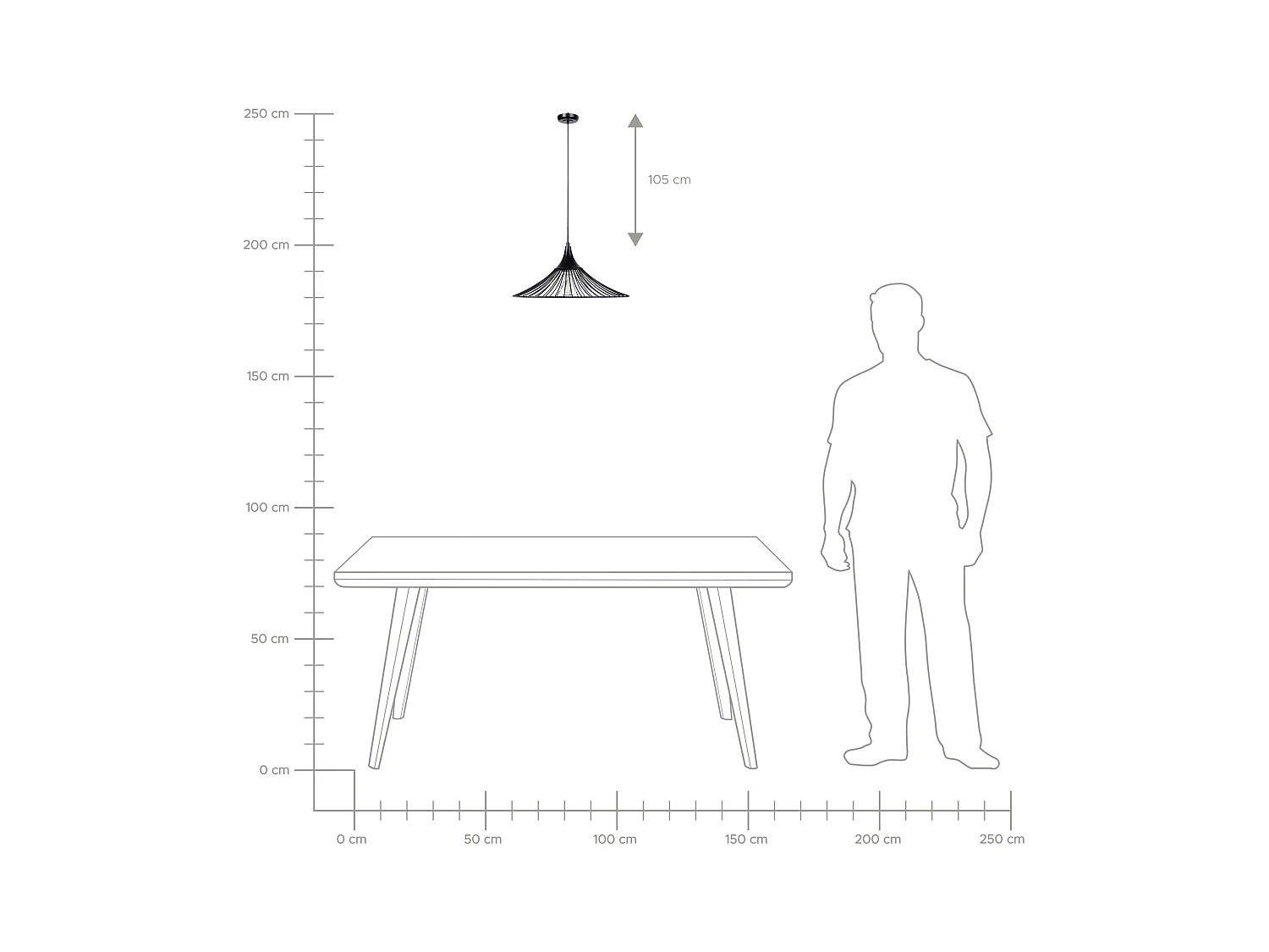 Lampe suspension GIONA Métal Noir