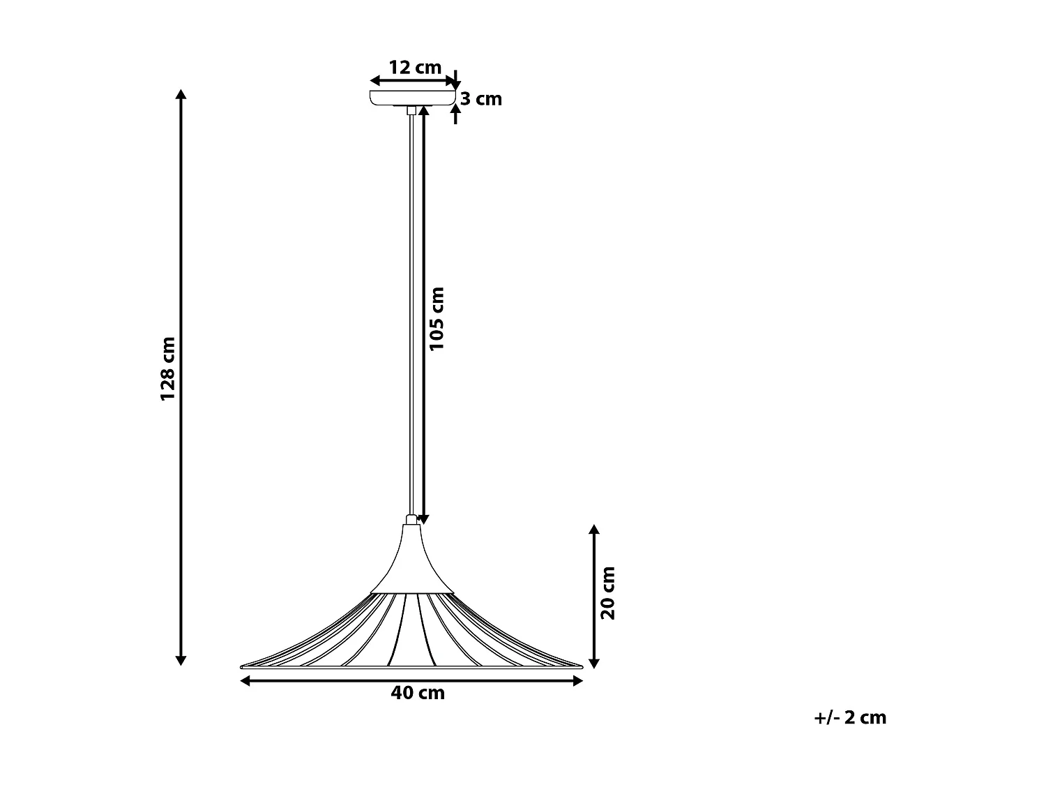Lampe suspension GIONA Métal Noir