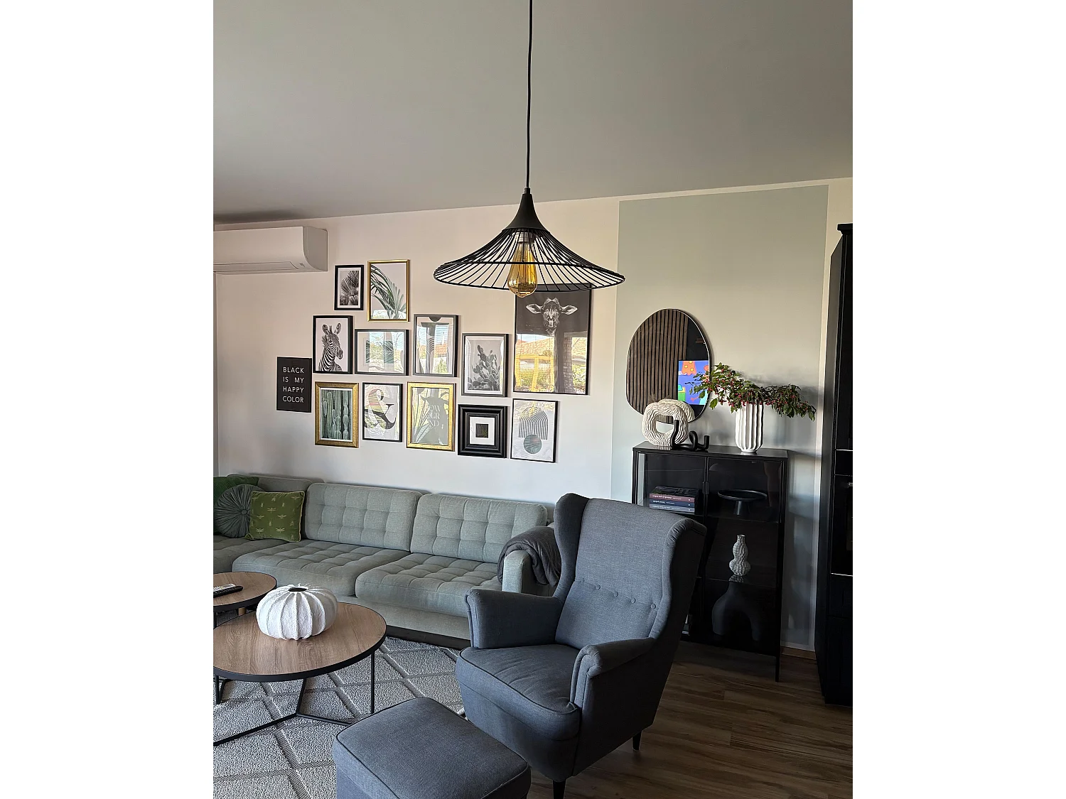 Hängelampe GIONA Metall Schwarz