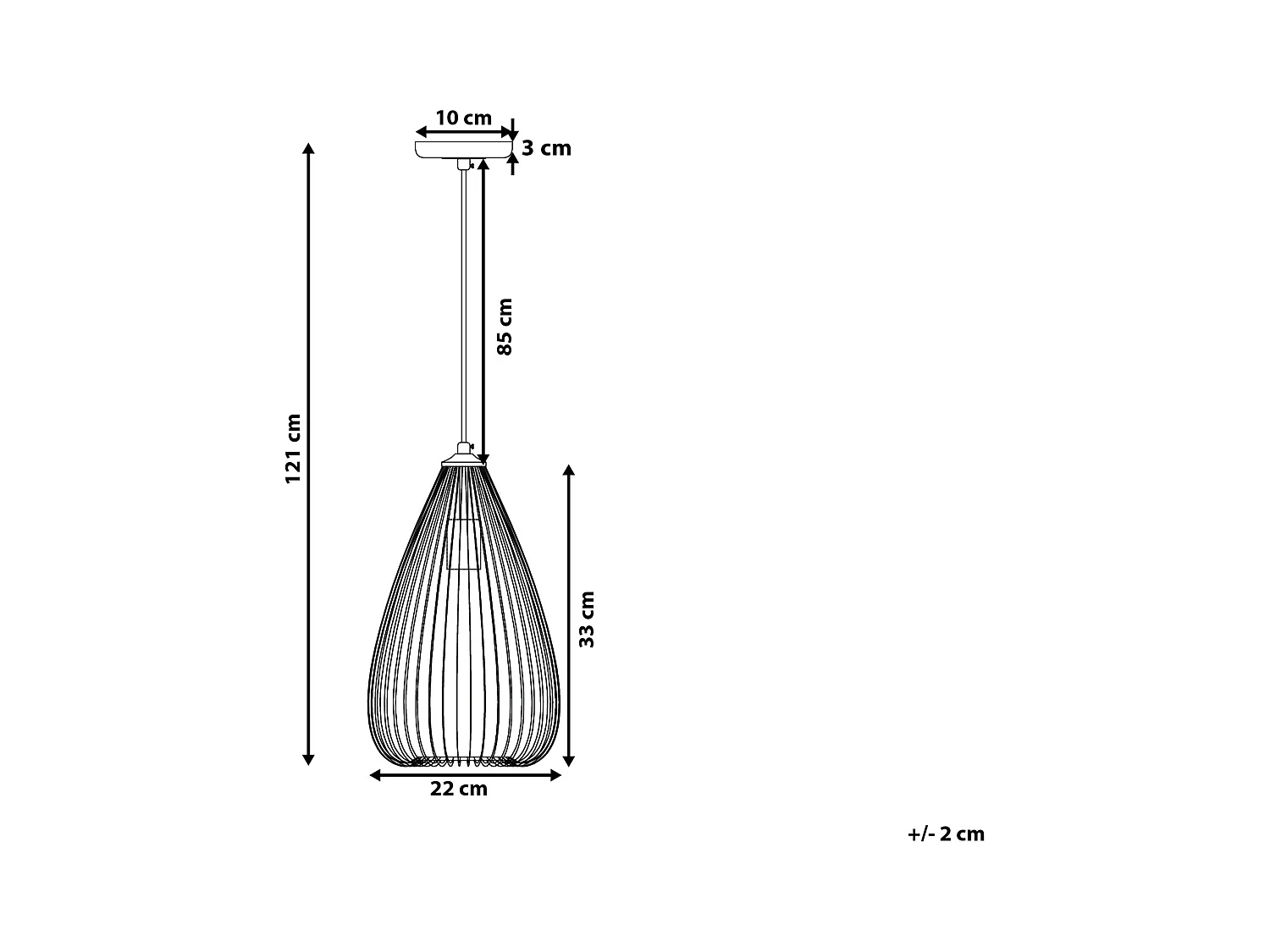 Lampa wisząca CONCA Metal Miedziany