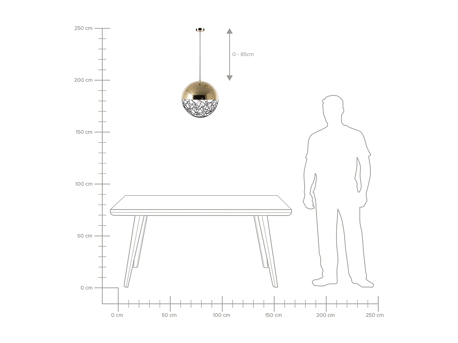 Hanglamp PADMA Metaal Goud