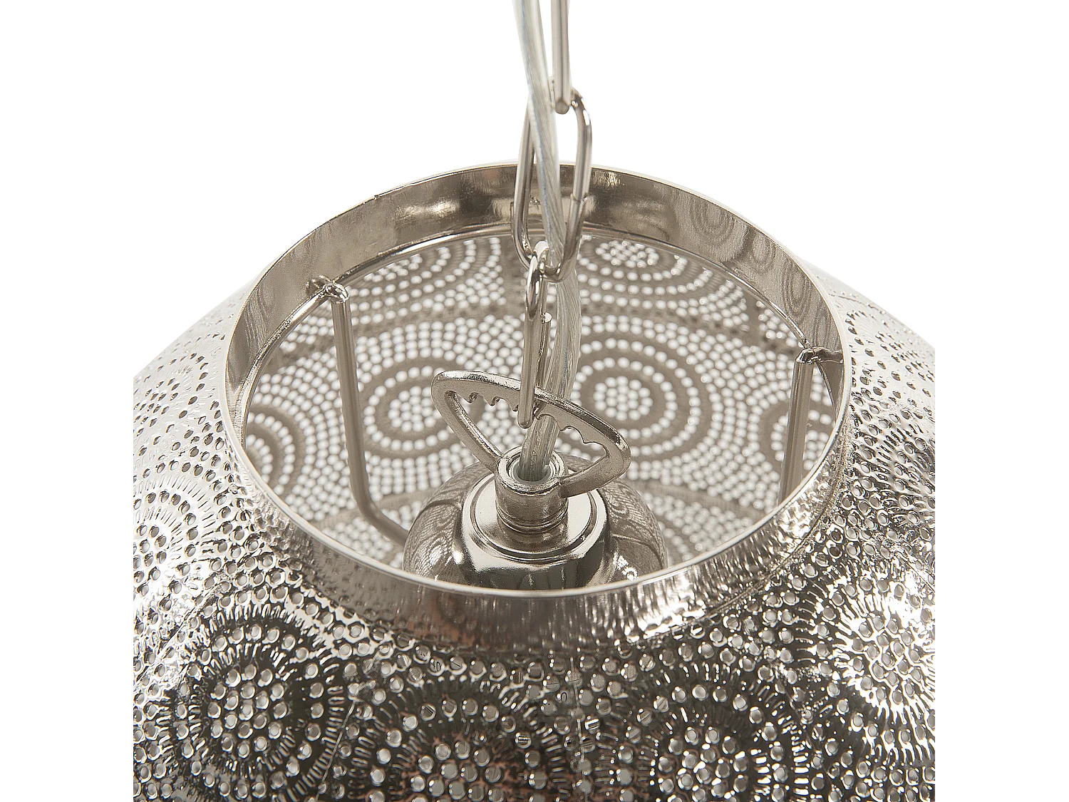 Lampe suspension MARINGA Métal Argenté