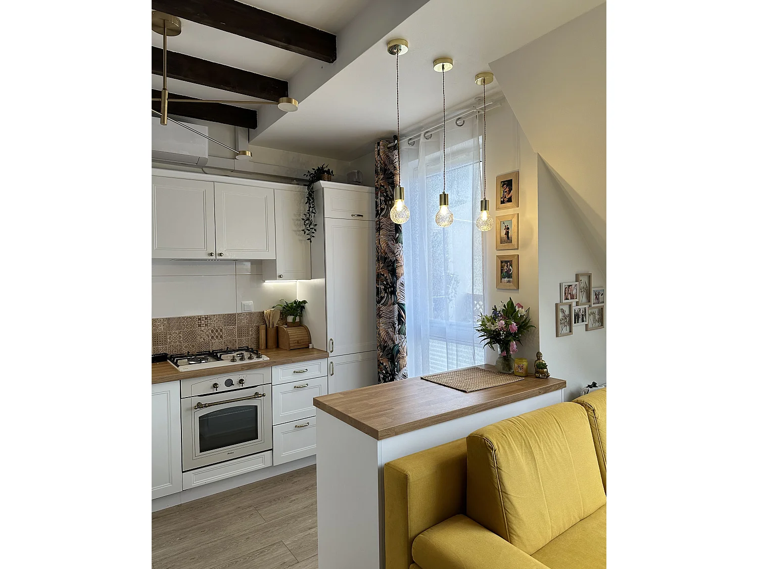 Lot de 2 lampes suspendues ANZA Verre Doré