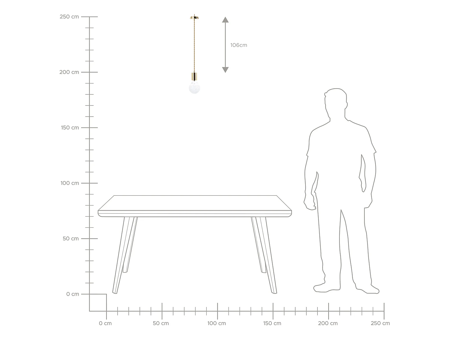 Lot de 2 lampes suspendues ANZA Verre Doré