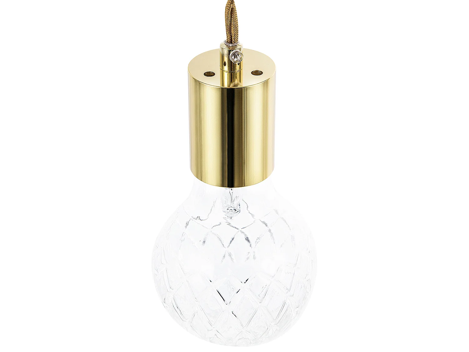Lot de 2 lampes suspendues ANZA Verre Doré