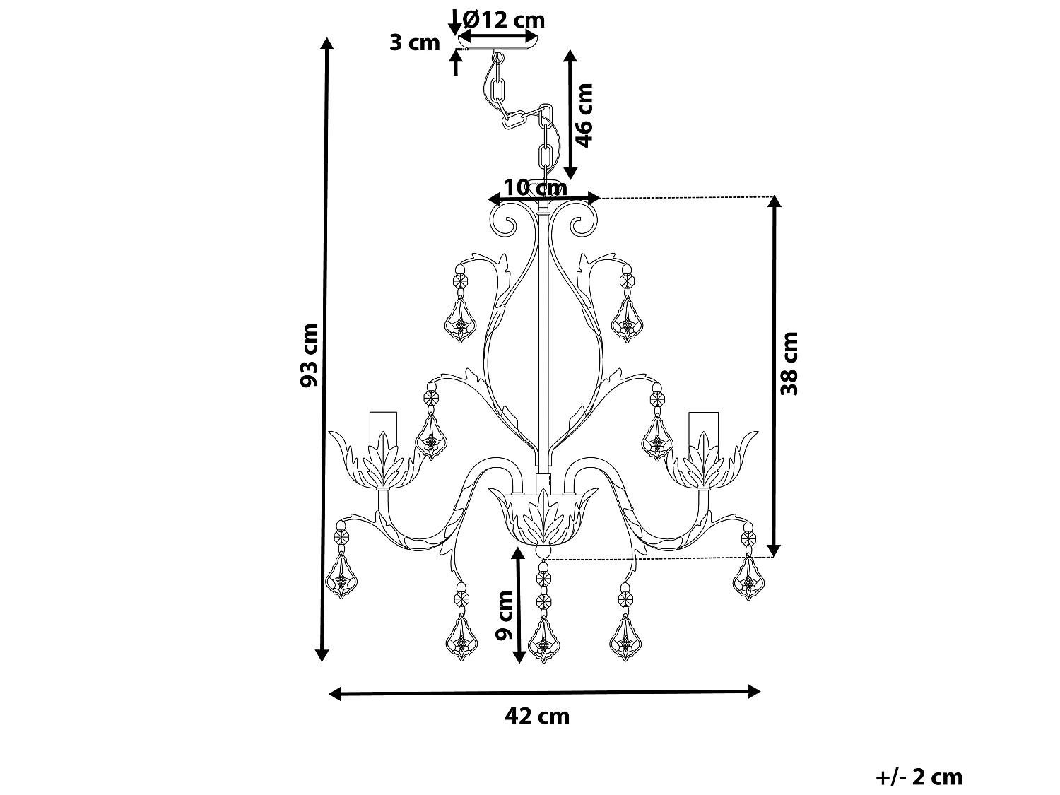 Lustre 3 ampoules gris ISEN