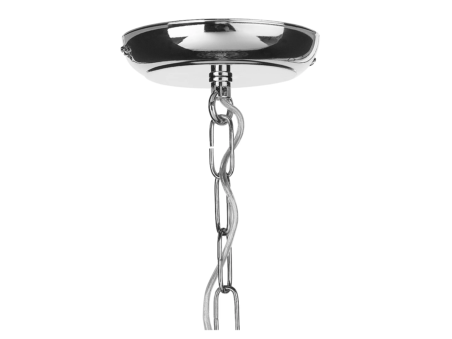 Lampadario candeliere trasparente e argento ASCAR