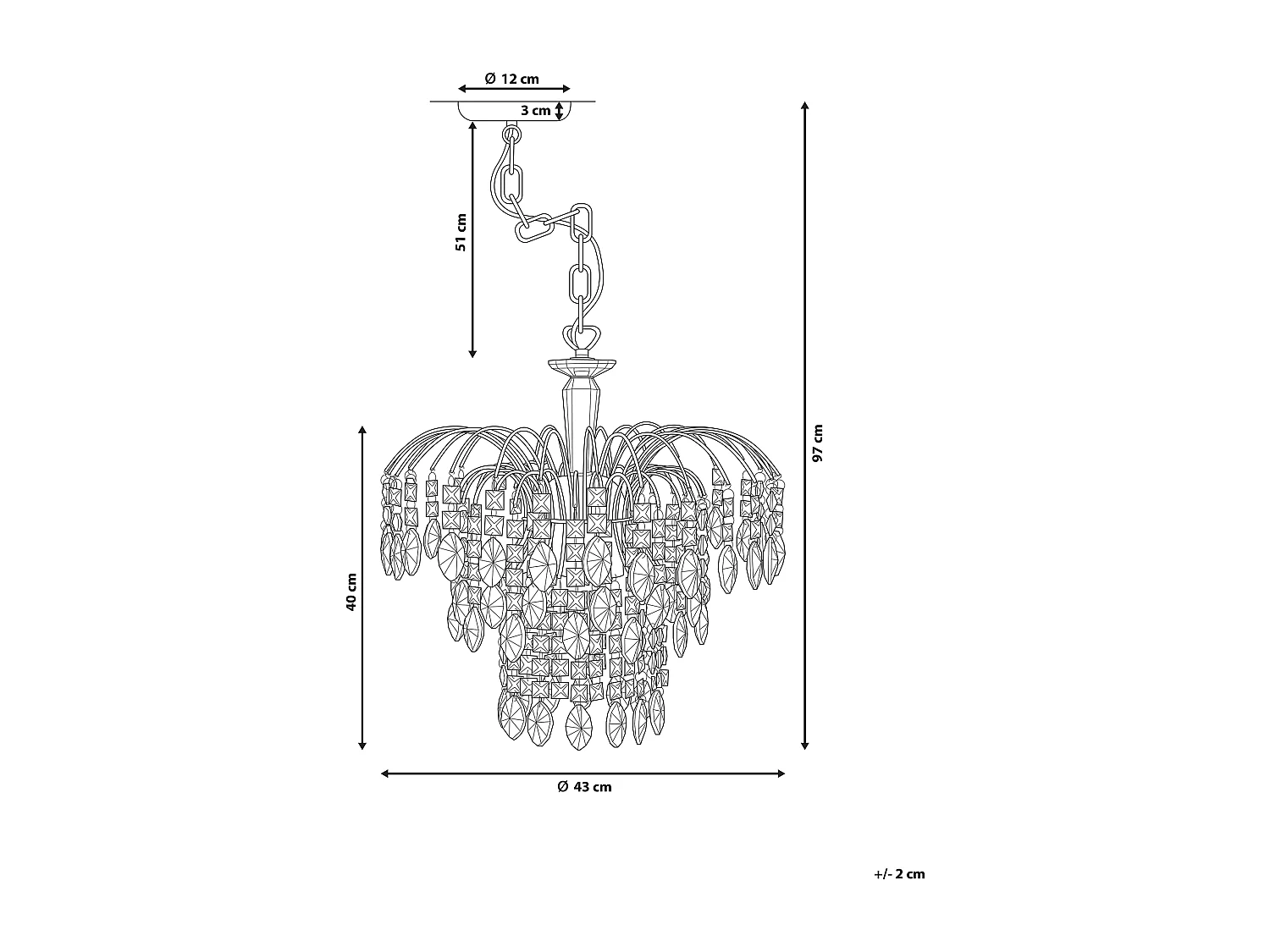 Lustre argenté RIVIL