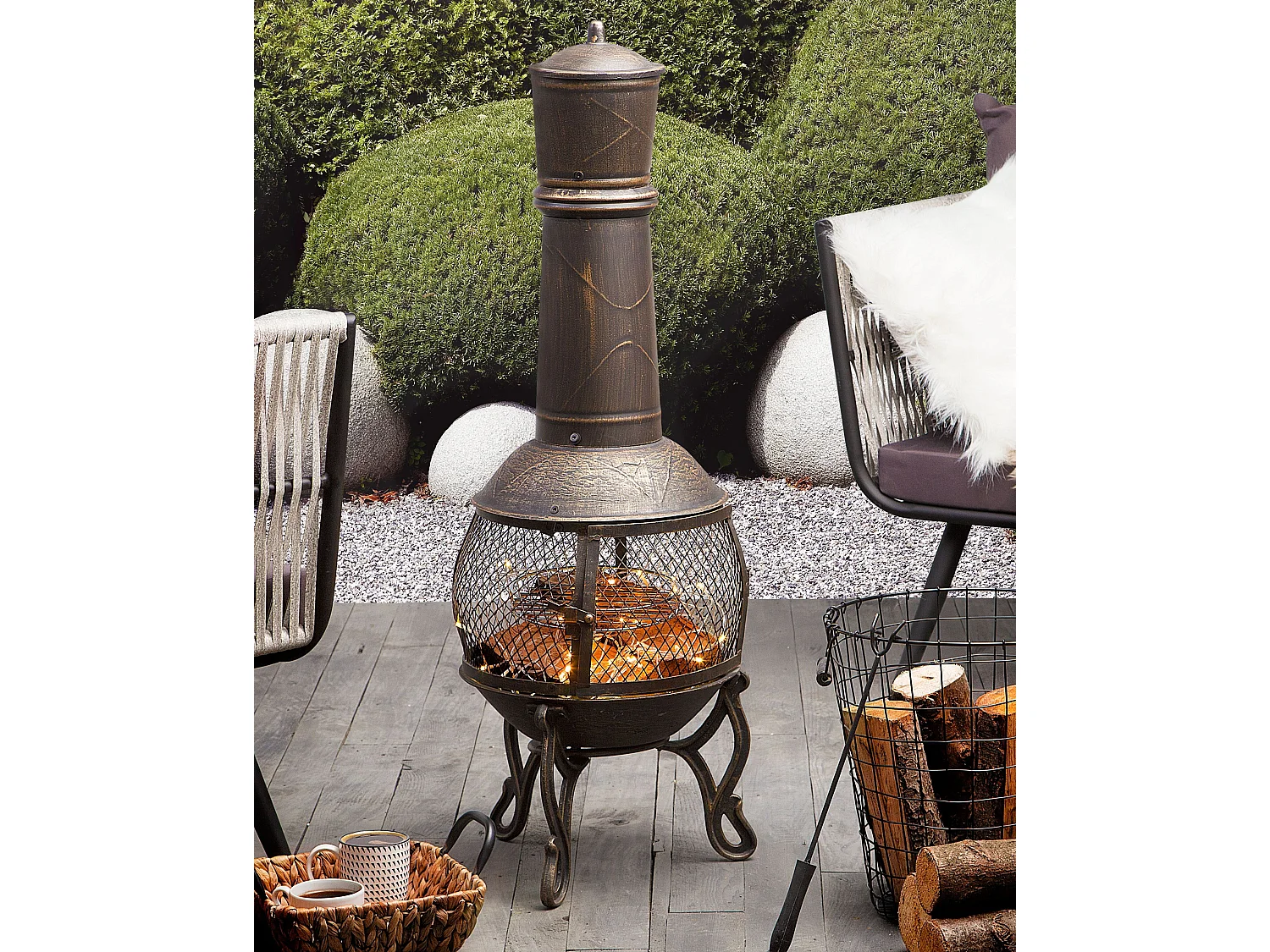 Foyer avec grille TACORA Métal Noir