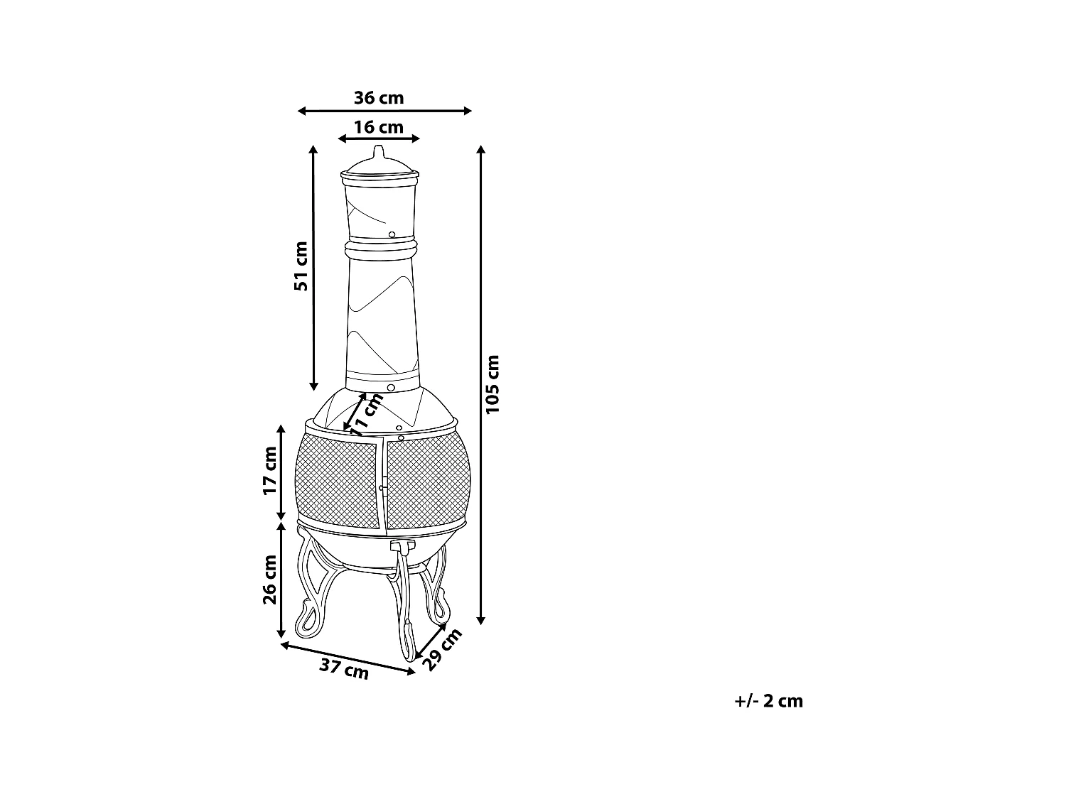 Pozo de fuego con parrilla TACORA Metal Negro