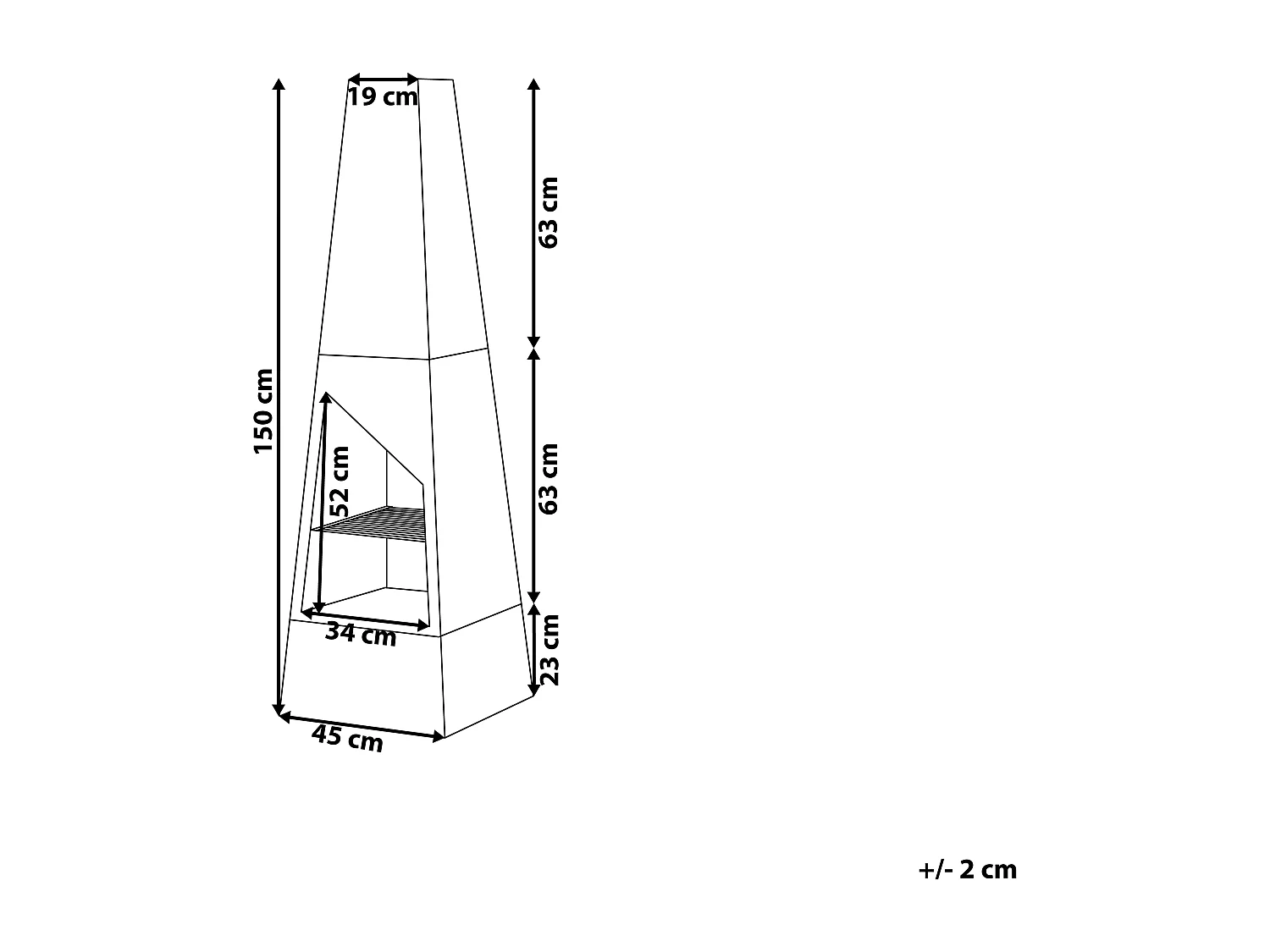 Foyer avec grille YATE Métal Noir