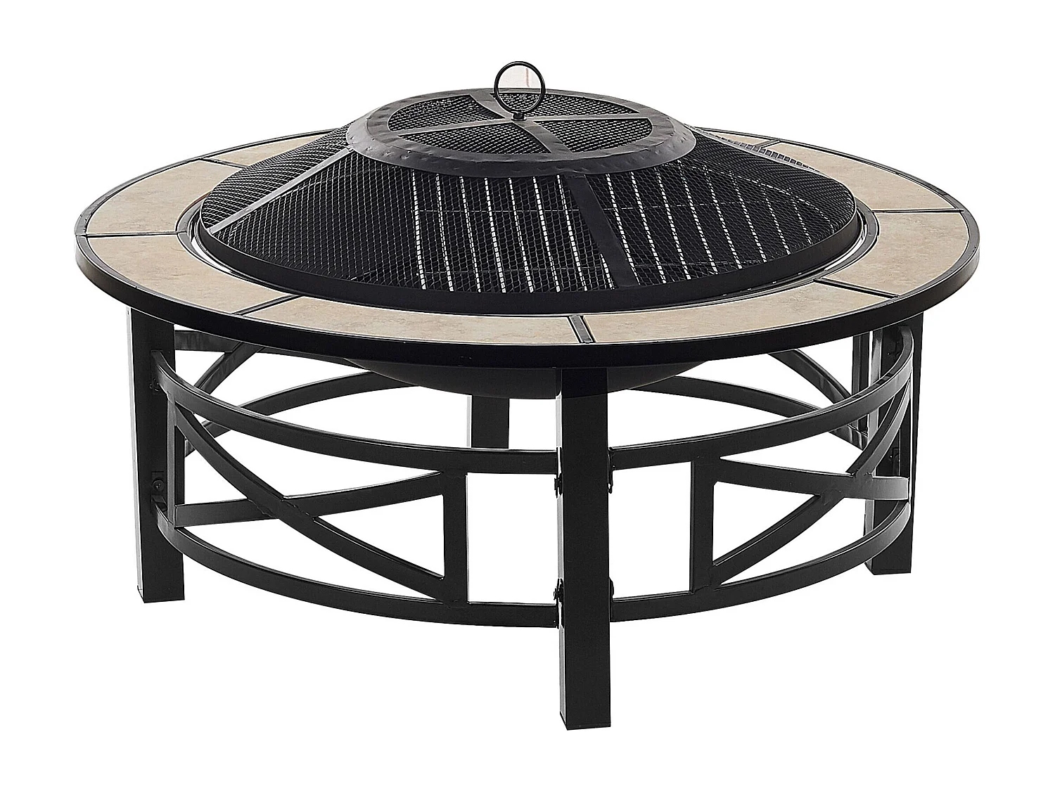 Foyer avec grille HIERRO Métal Noir