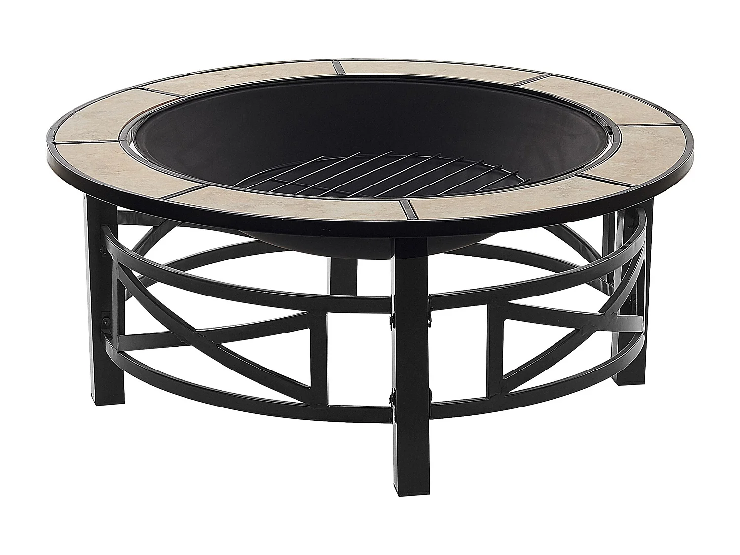 Foyer avec grille HIERRO Métal Noir