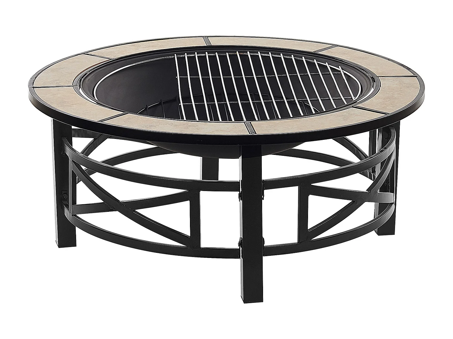 Foyer avec grille HIERRO Métal Noir