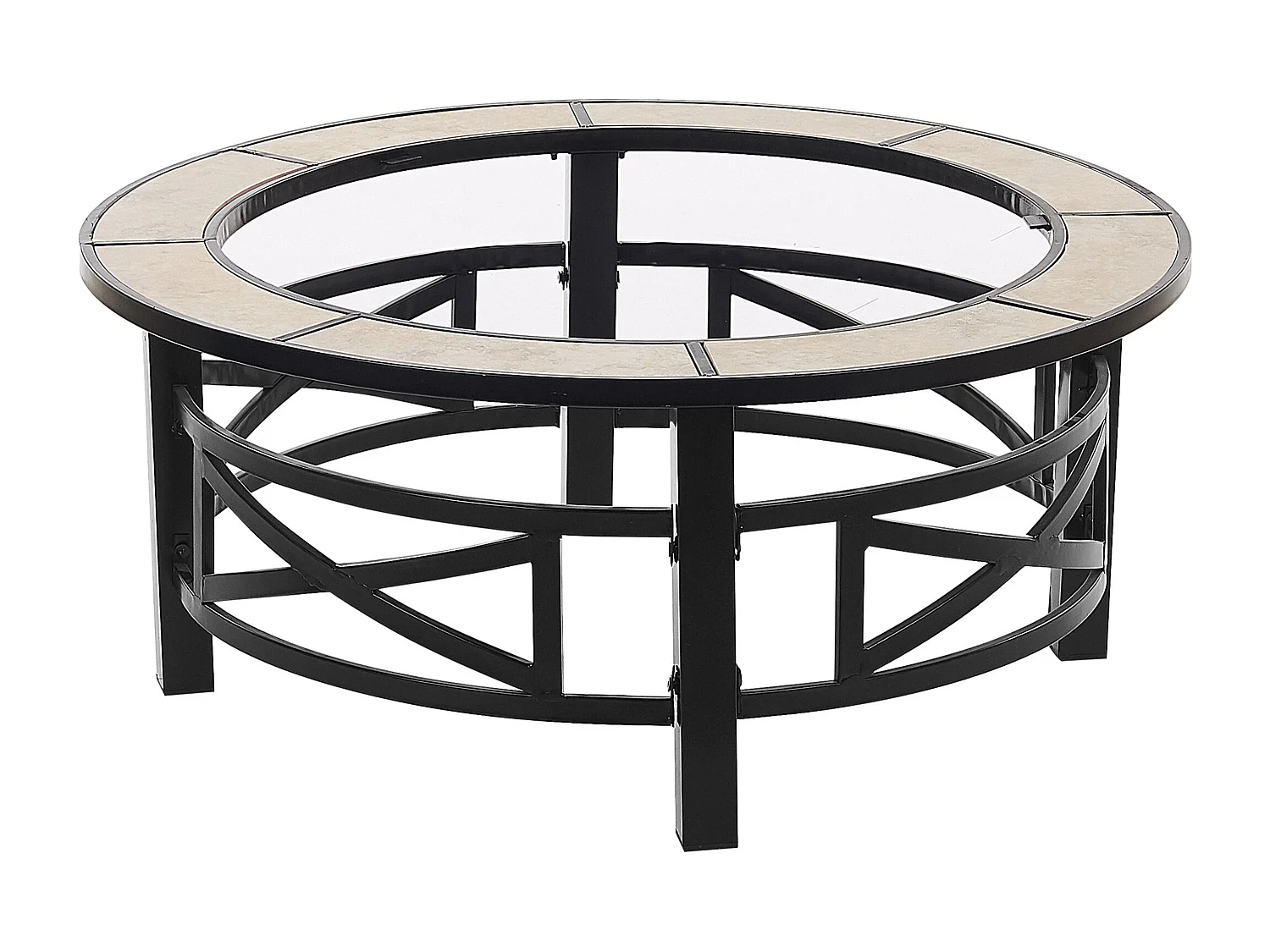 Foyer avec grille HIERRO Métal Noir