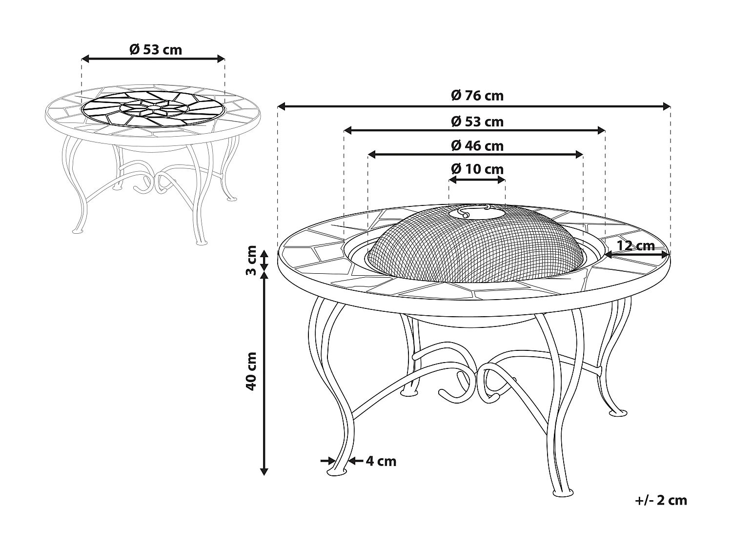 Grill vuurplaats EREBUS Metaal Zwart