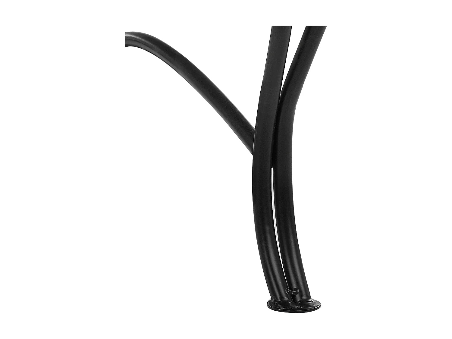 Moderne, runde Garten Feuerstelle mit bunten Schiefer-Fliesen Stahlgestell Erebus