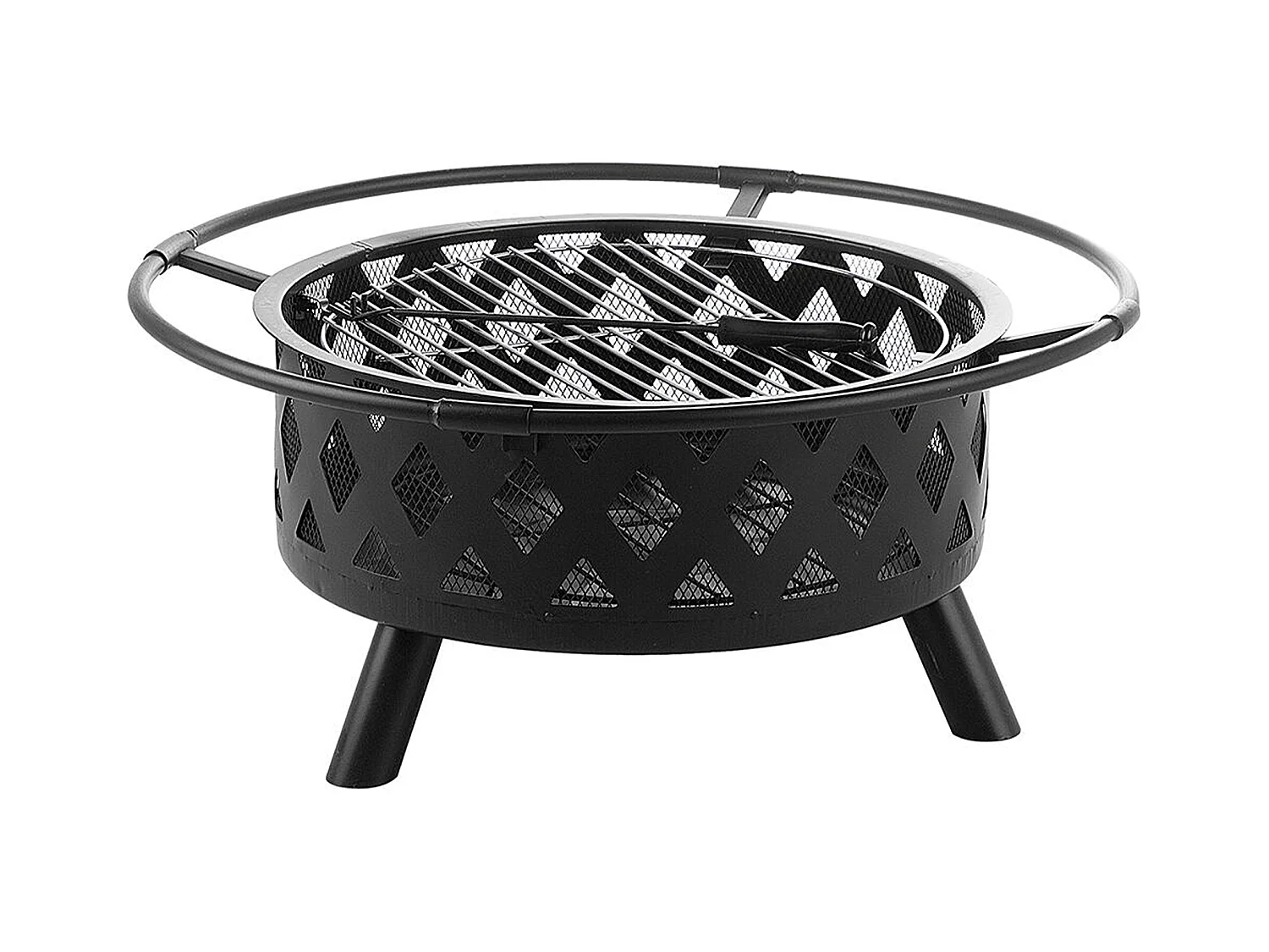 Brasero rond en acier noir MAYON