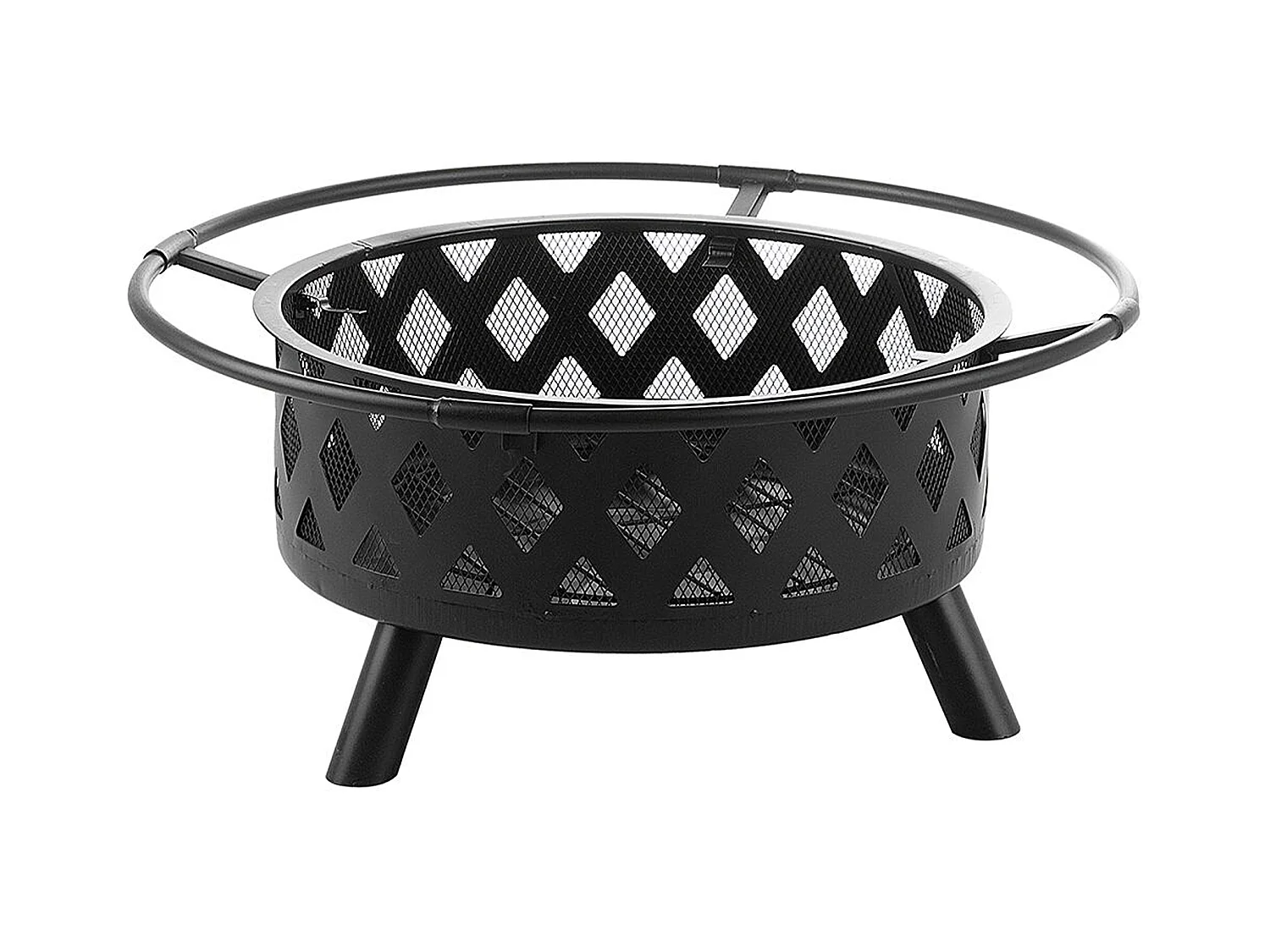 Brasero rond en acier noir MAYON