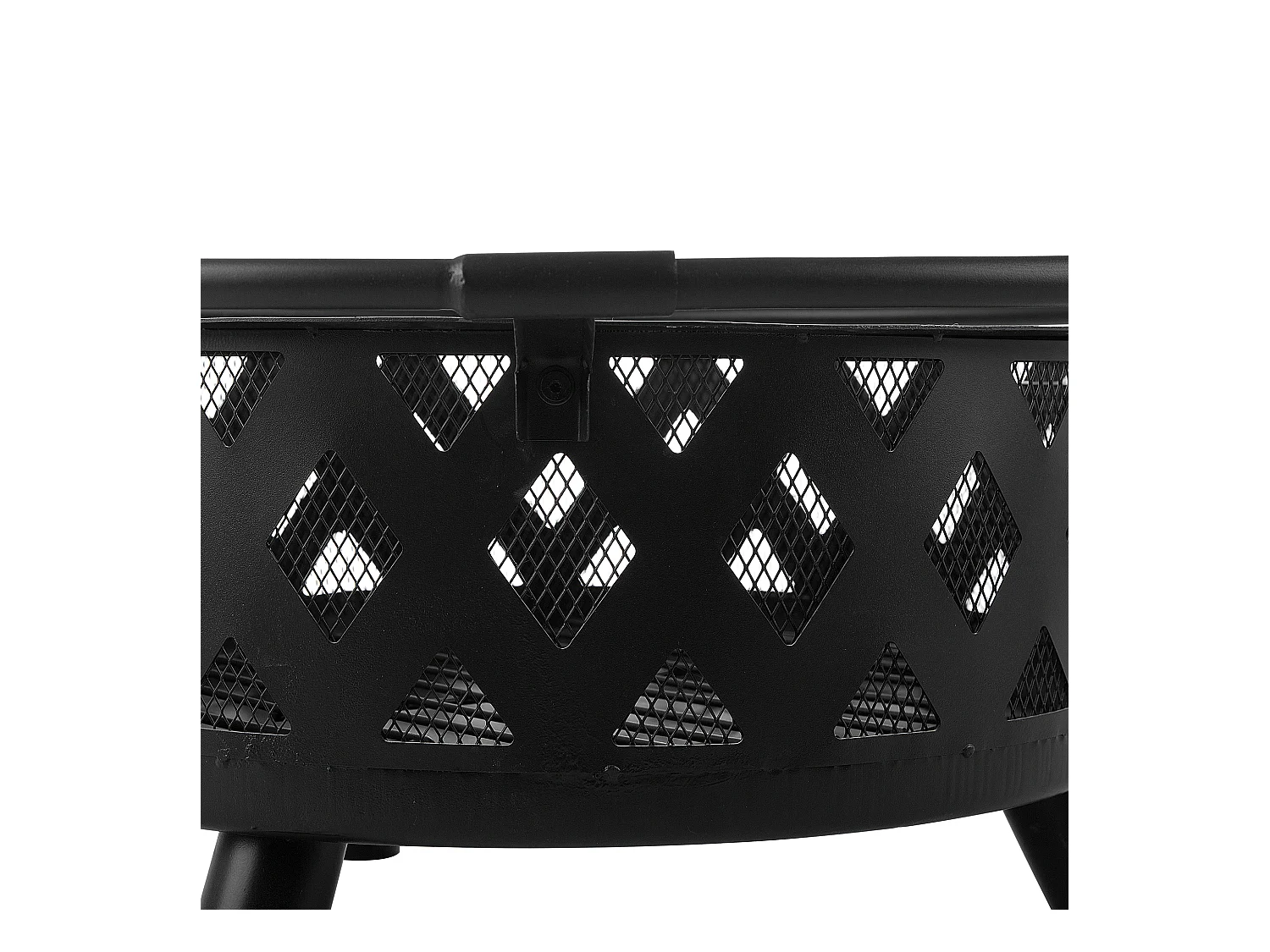 Brasero rond en acier noir MAYON