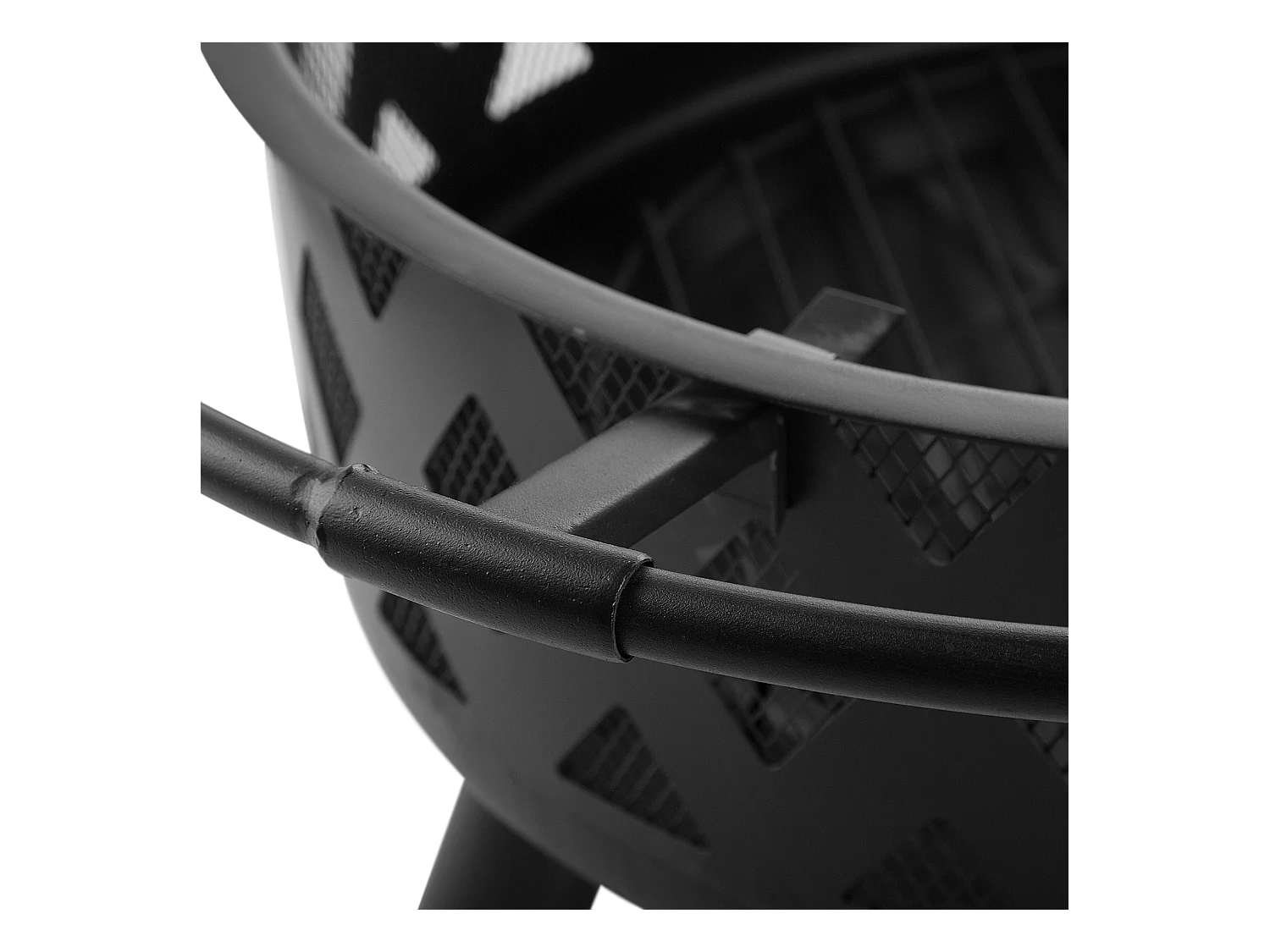 Brasero rond en acier noir MAYON