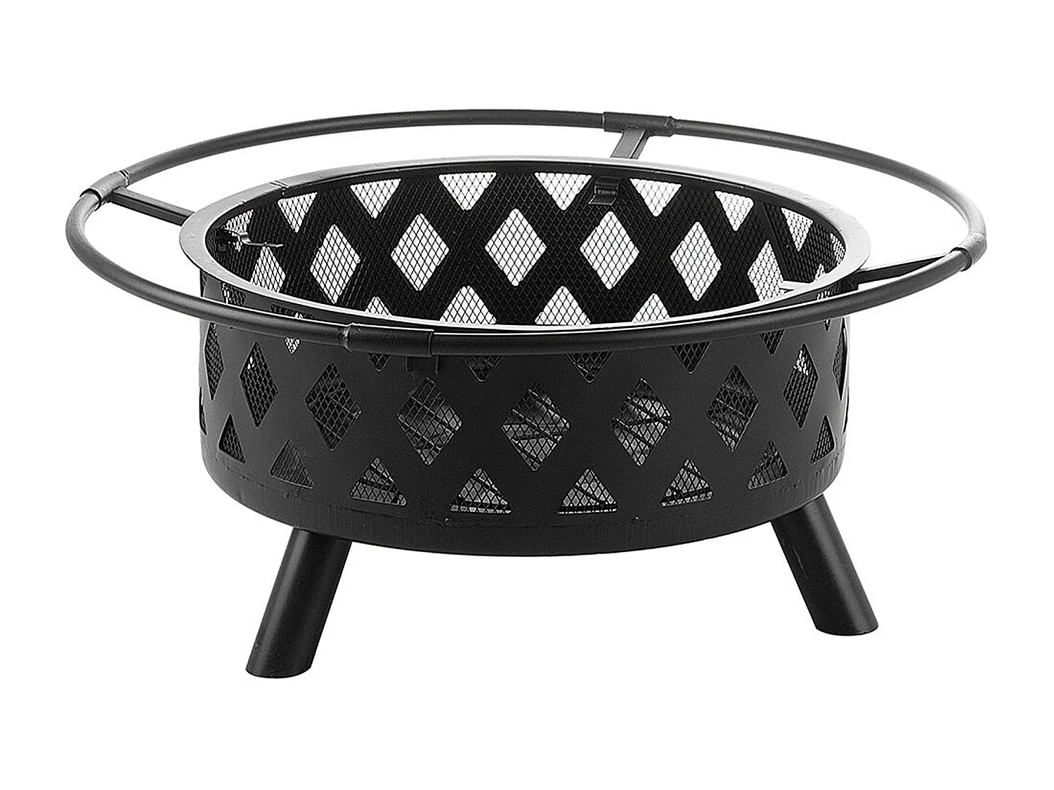 Brasero rond en acier noir MAYON