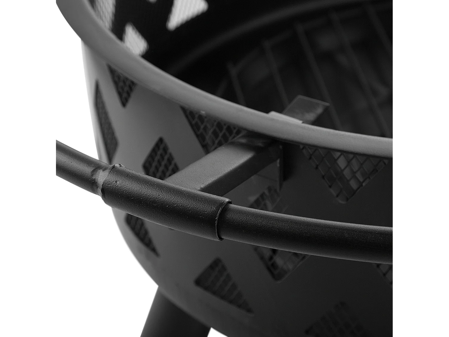 Brasero rond en acier noir MAYON