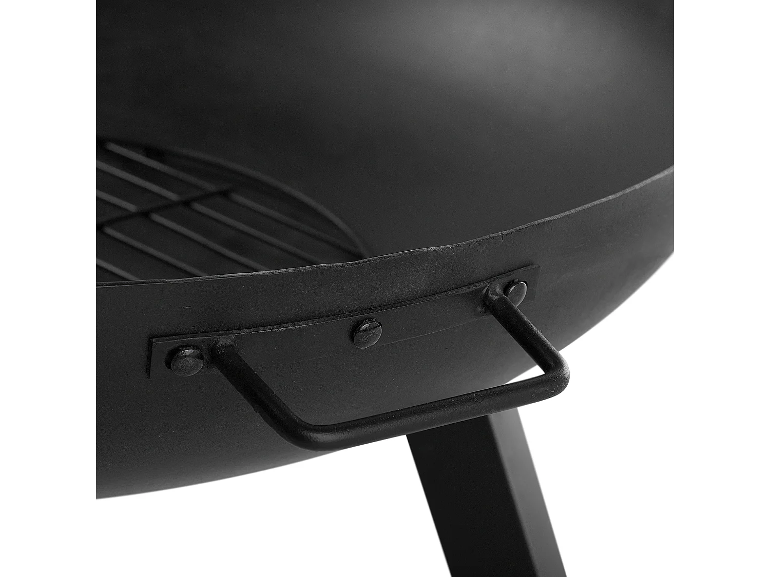 Feuerstelle Rund Schwarz Stahl Modern Gartengrill Sempu