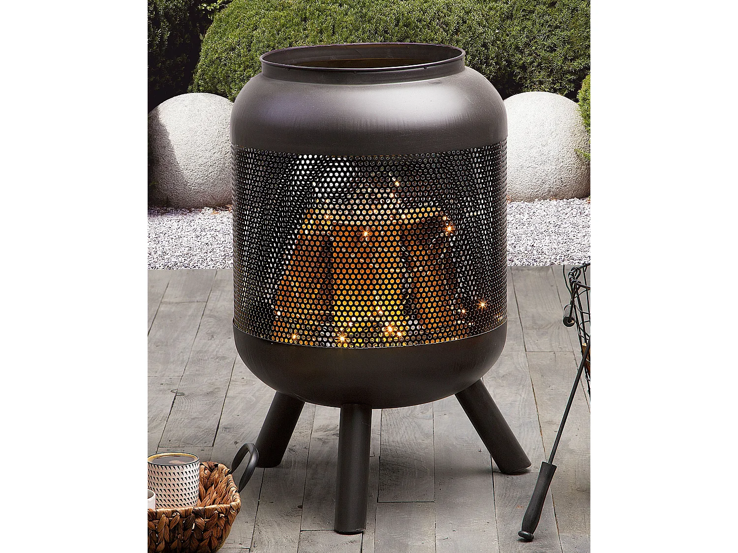 Pozo de fuego VEER Metal Negro