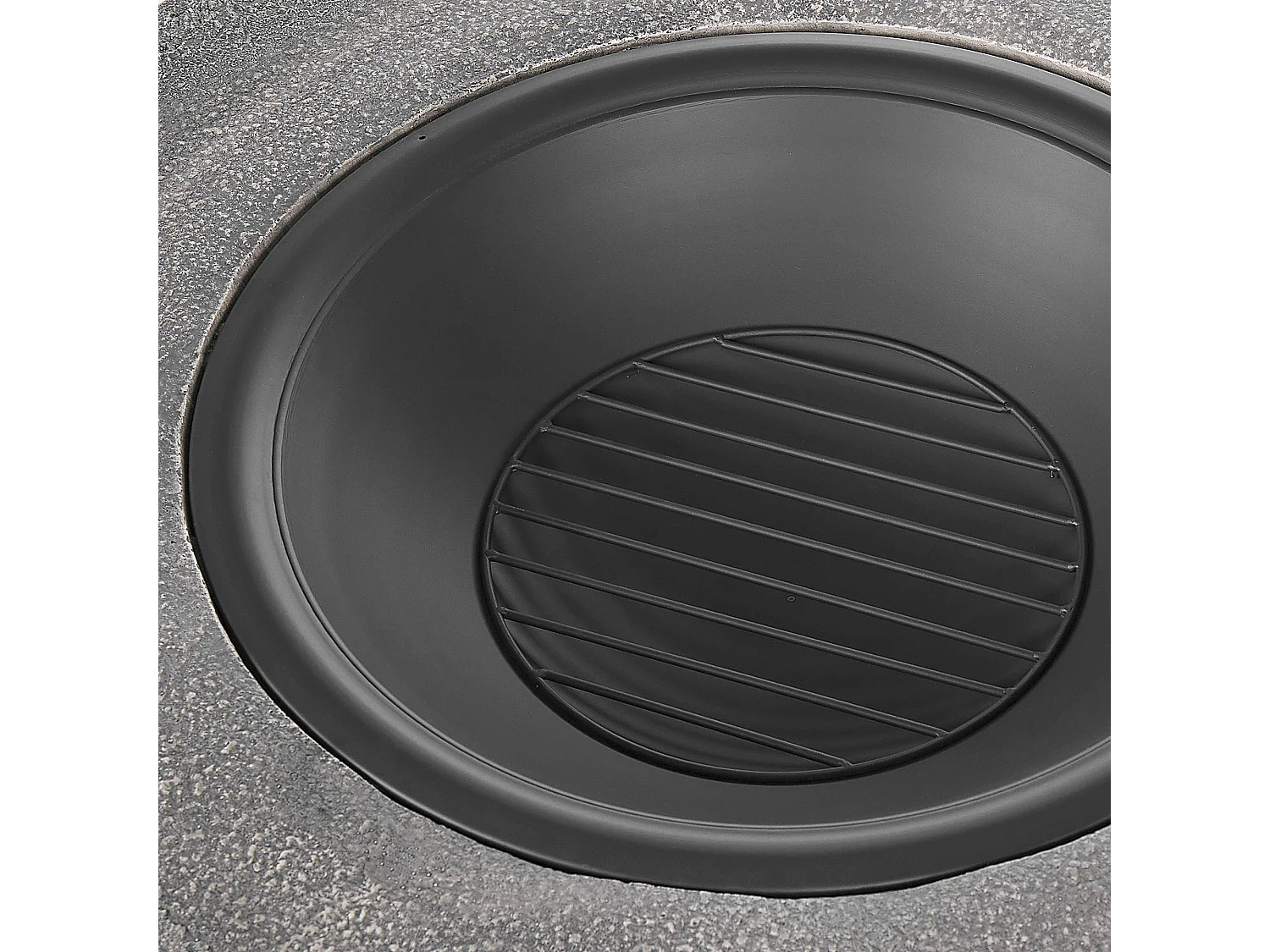 Foyer avec grille TAMBORA Béton Gris