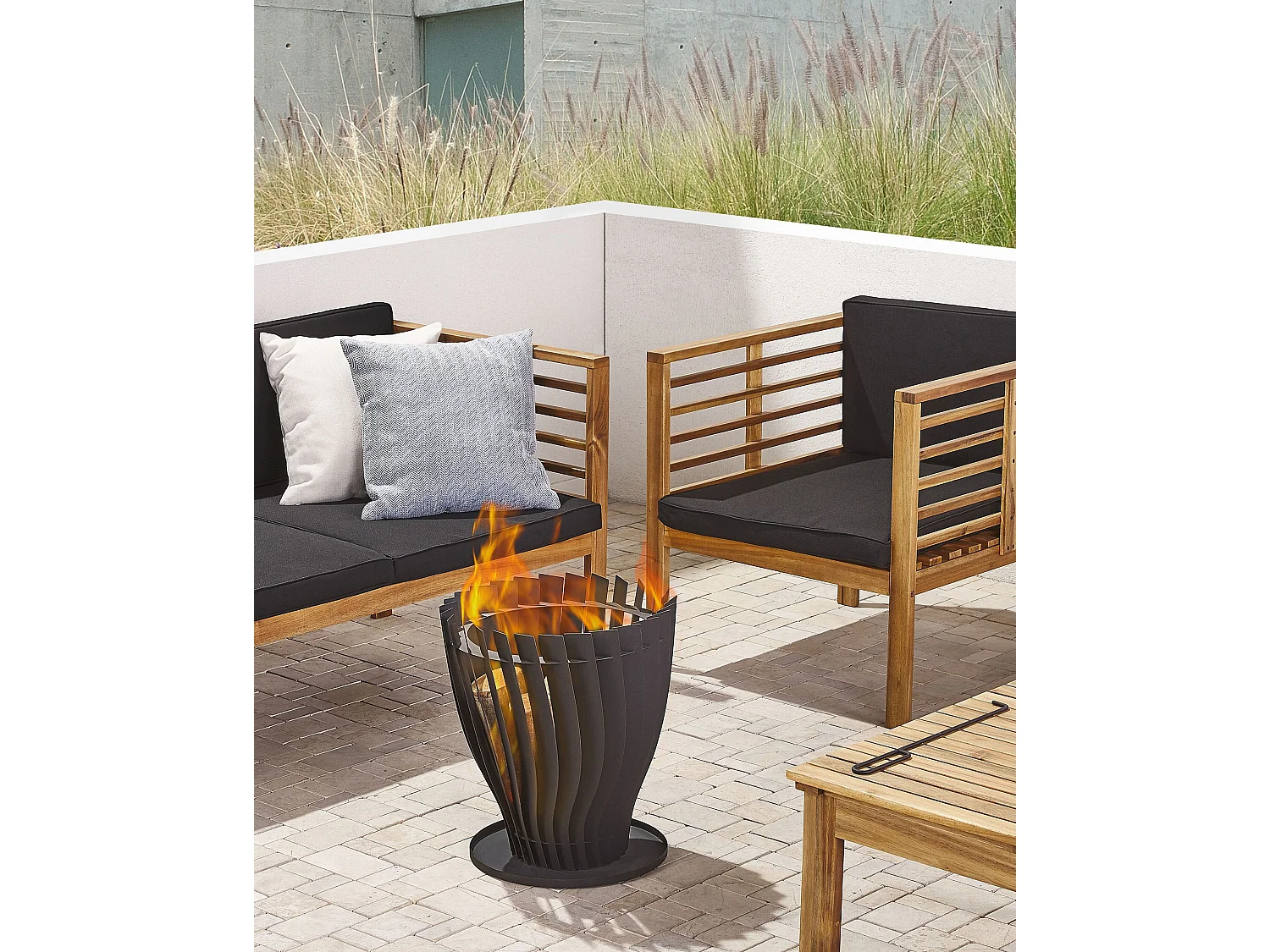 Vuurkorf KEDIRI Metaal Zwart