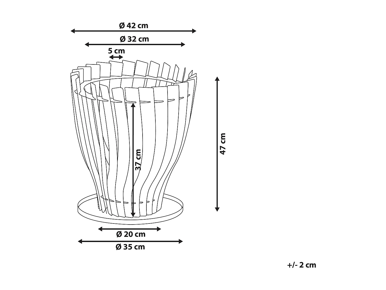 Braséro de jardin KEDIRI Métal Noir