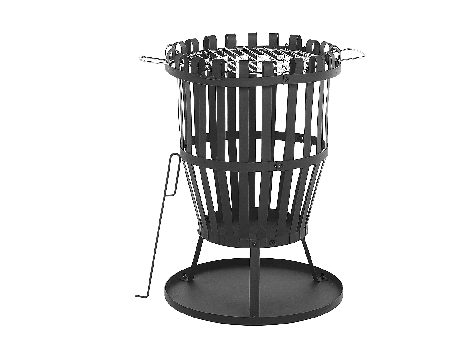 Foyer avec grille PULO Métal Noir