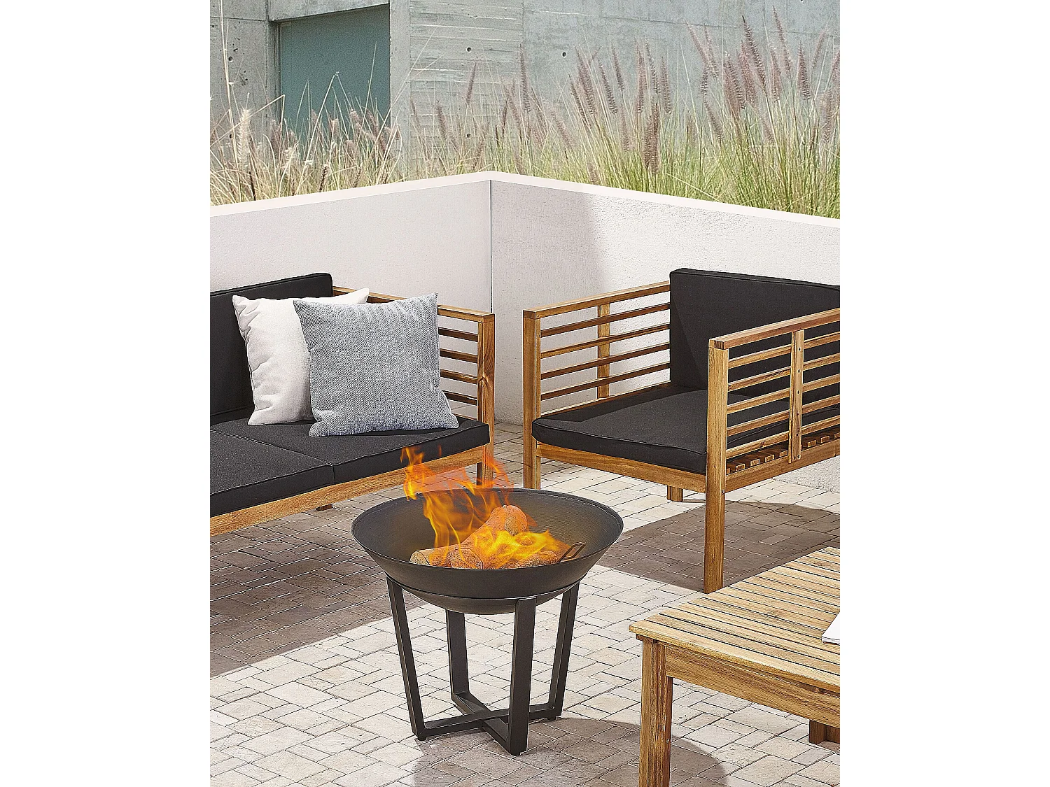 Braséro de jardin KEDUNG Métal Noir