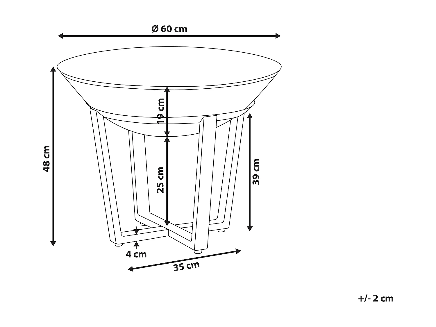 Braséro de jardin KEDUNG Métal Noir