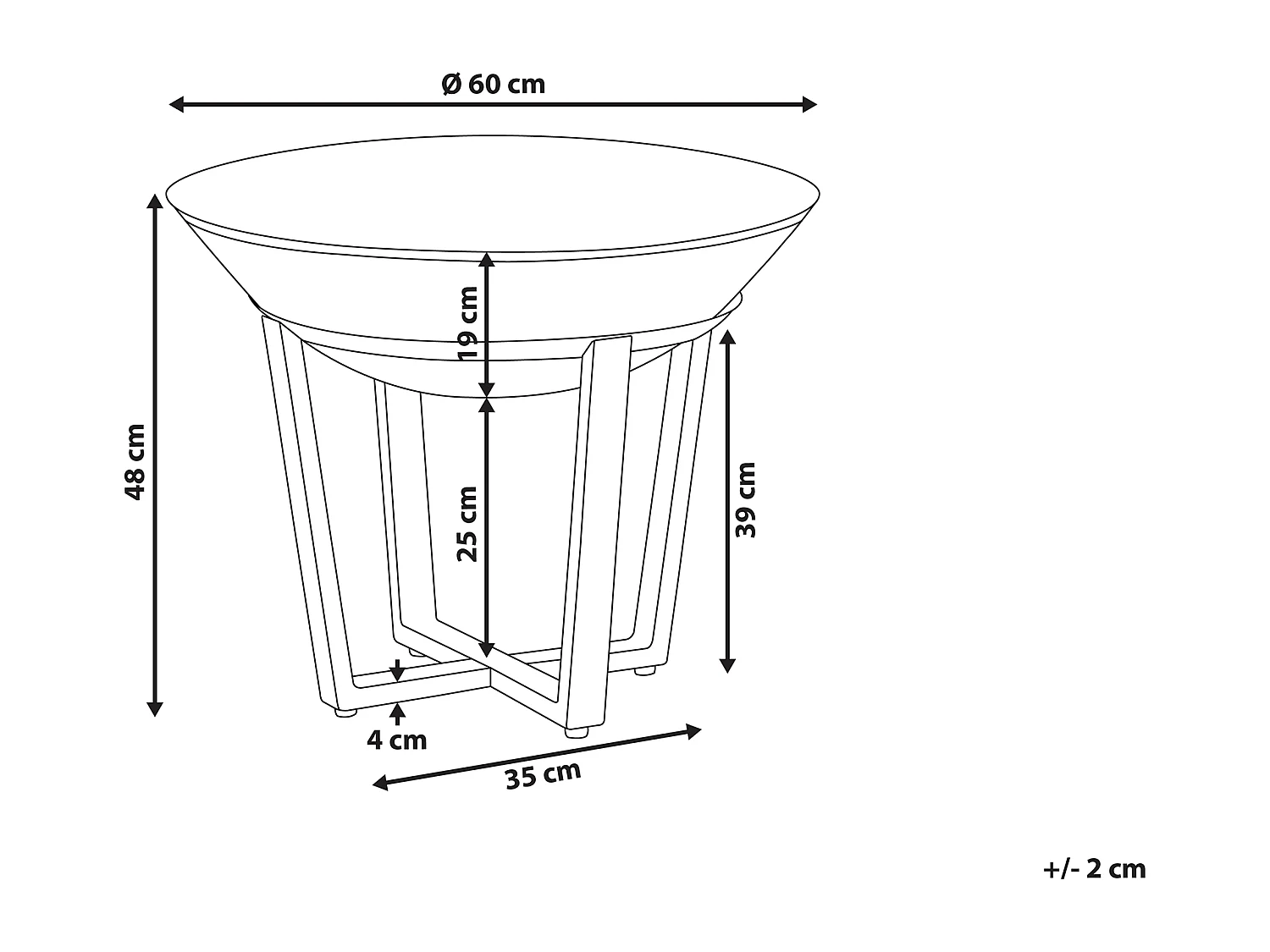 Braséro de jardin KEDUNG Métal Noir