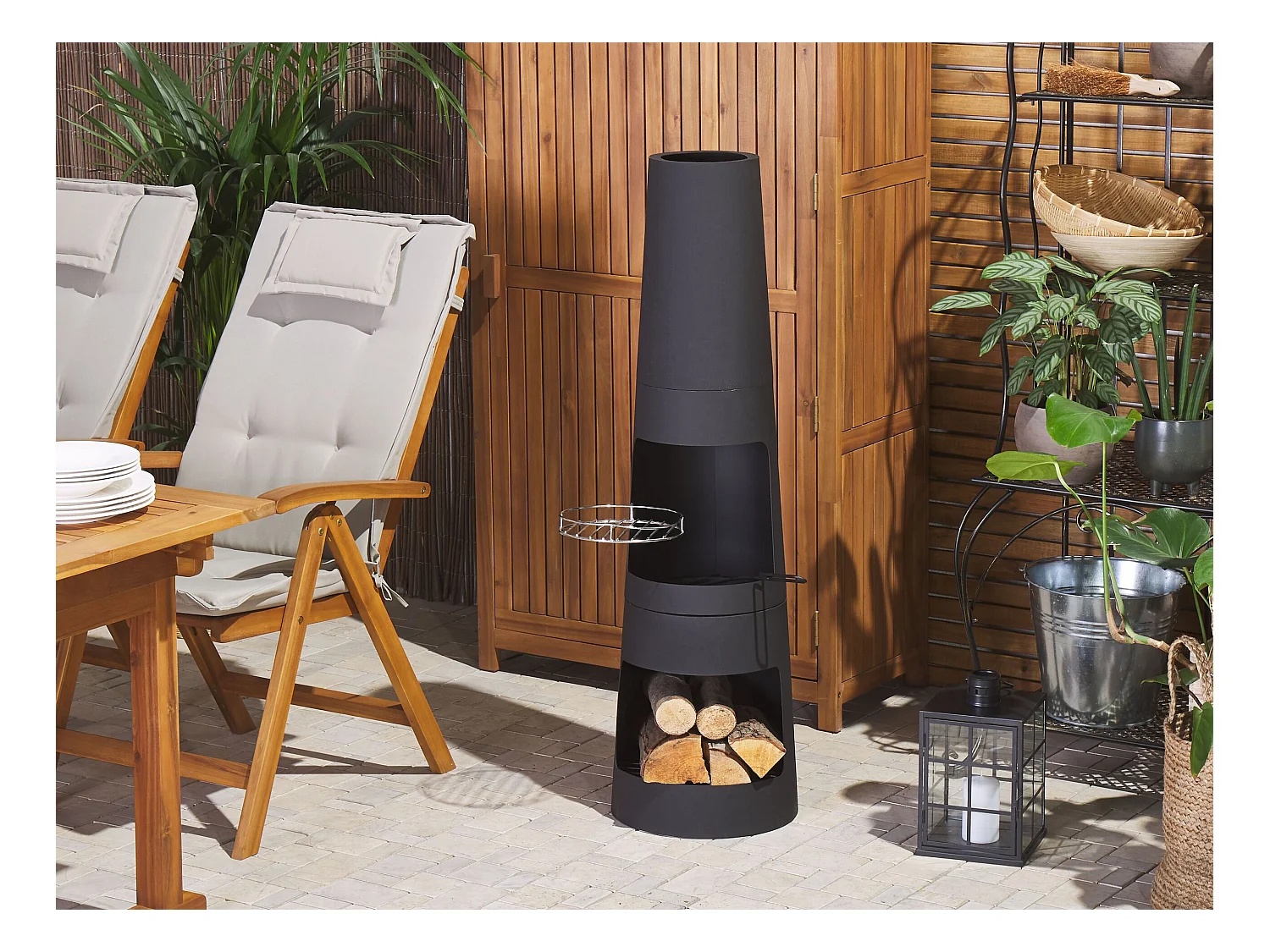 Foyer avec grille TROMEN Métal Noir