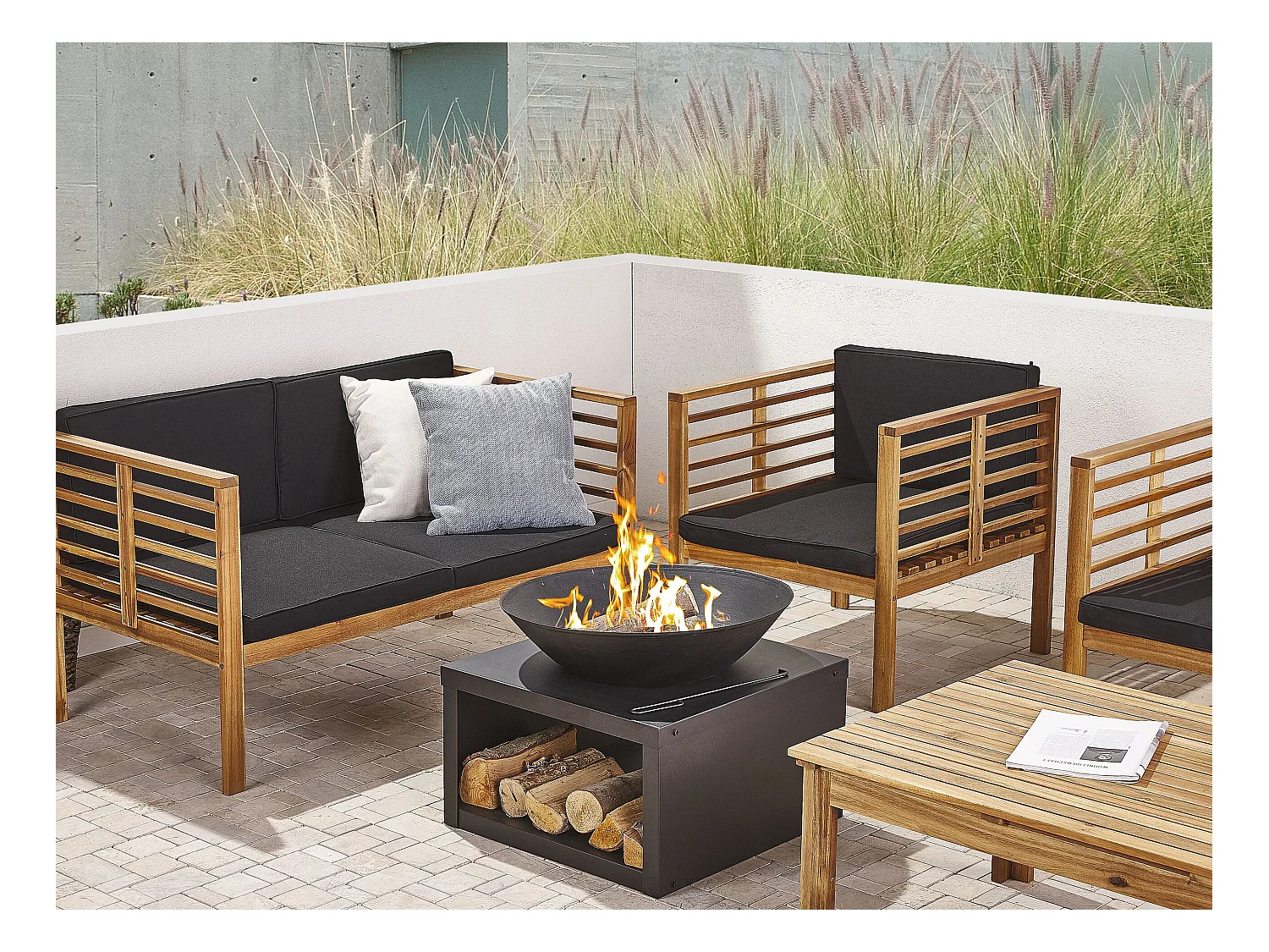 Braséro de jardin TANARA Métal Noir