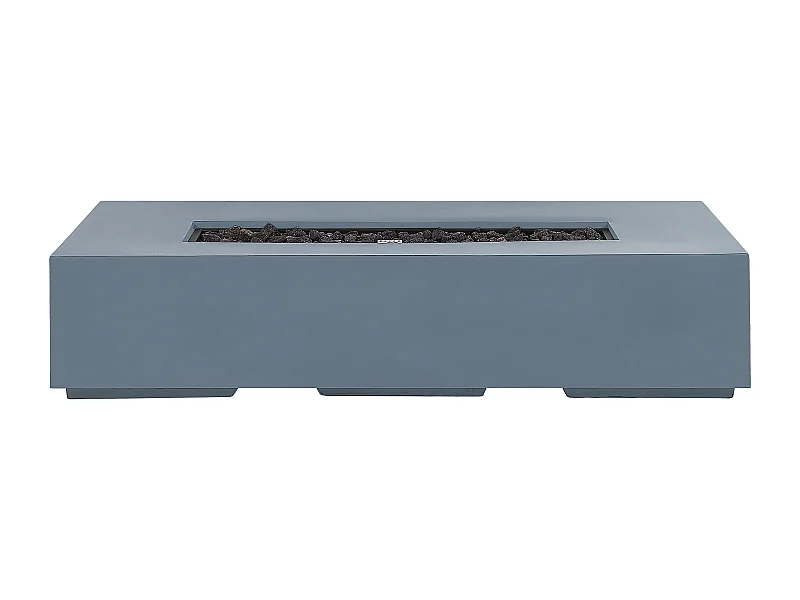 Stilvolle Feuerstelle Leichtbeton/Edelstahl rechteckig graphit grau Pavo