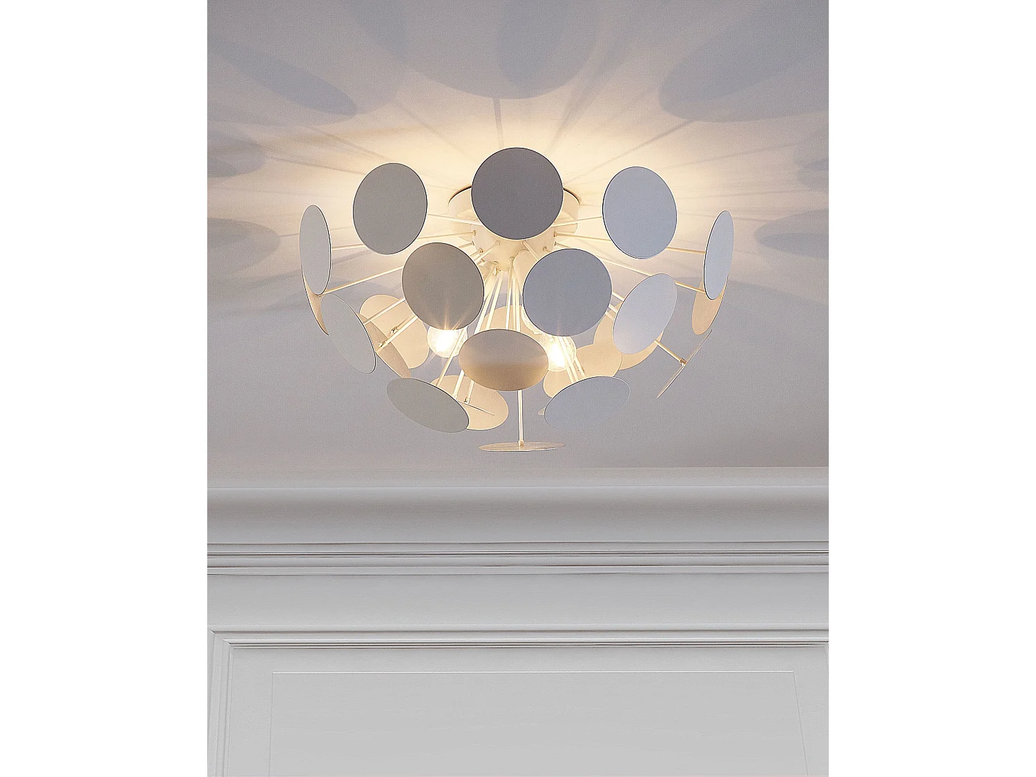 Iluminação de tecto MARITSA Metal Branco