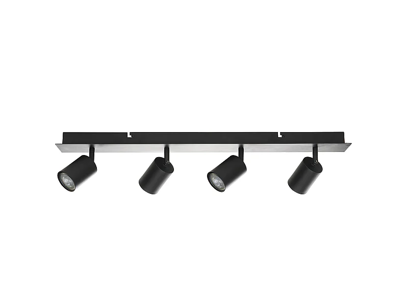 Spot à 4 lumières TIGRIS Réglable Métal Noir